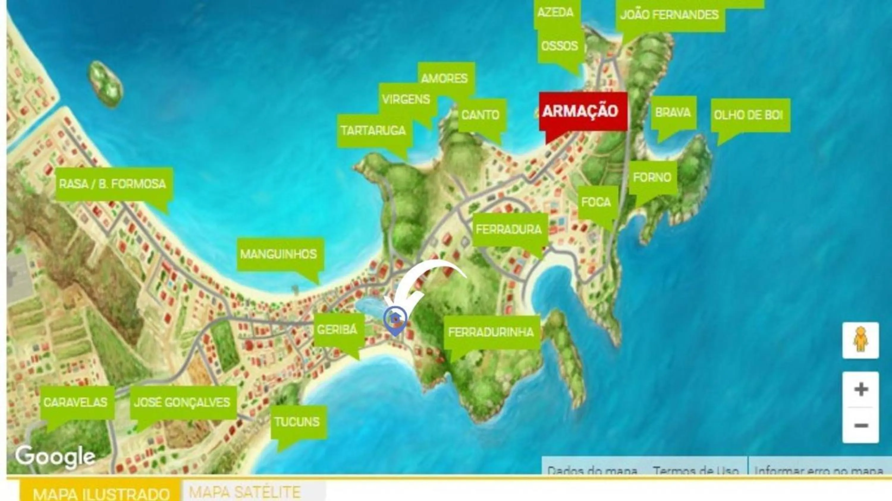 Location in Pousada Solar de Búzios