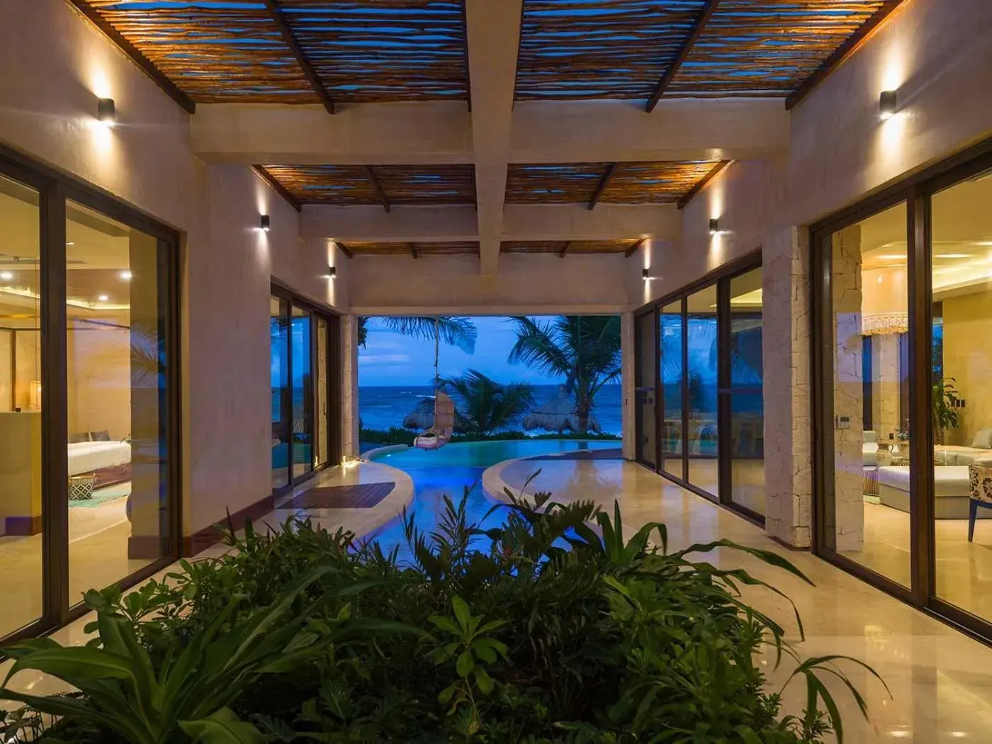 Pool view in Ana y Jose Tulum Hotel & Beach Club Pool view in Ana y Jose Tulum Hotel & Beach Club