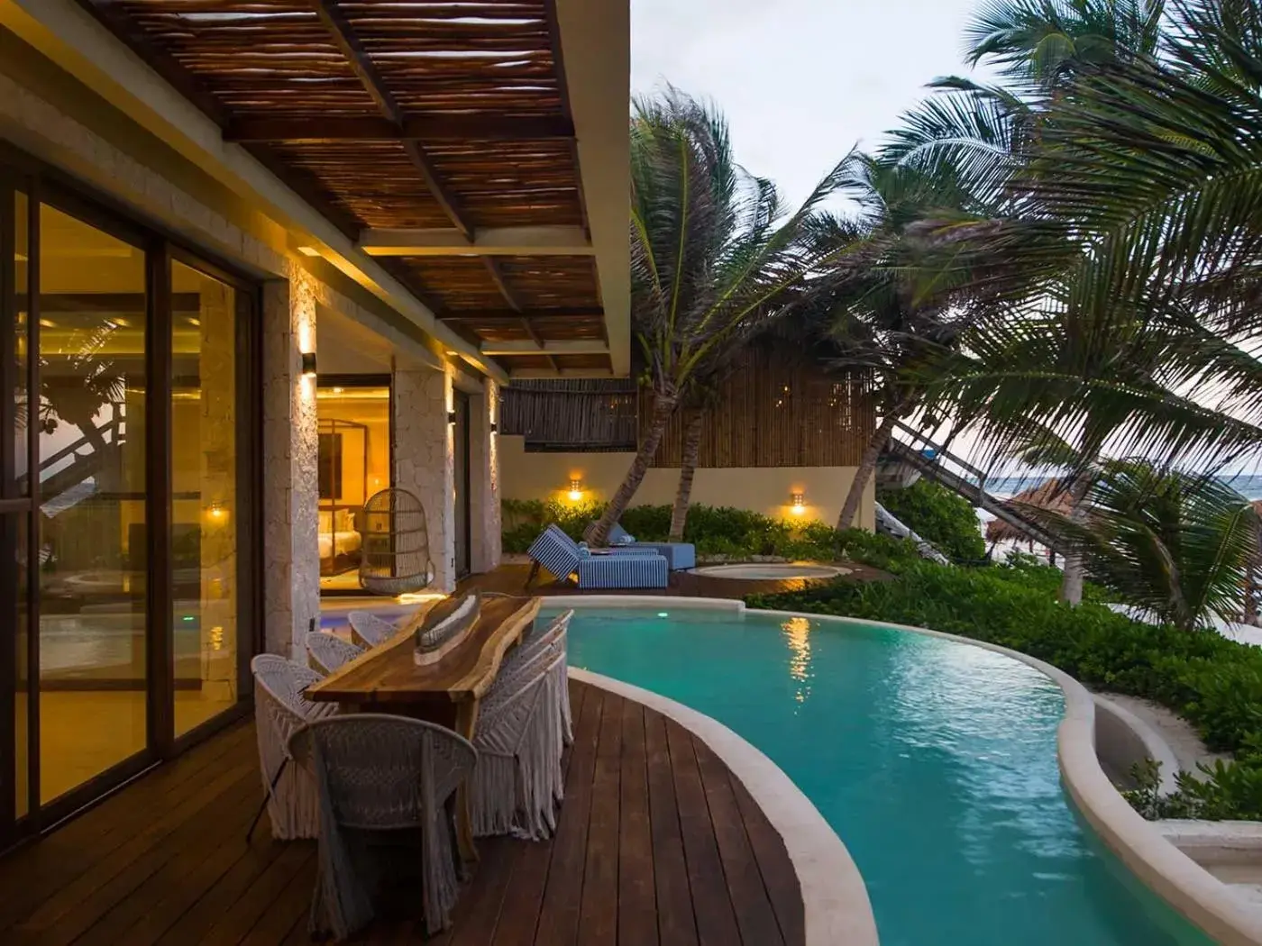 Pool view in Ana y Jose Hotel & Beach Club Tulum Pool view in Ana y Jose Hotel & Beach Club Tulum