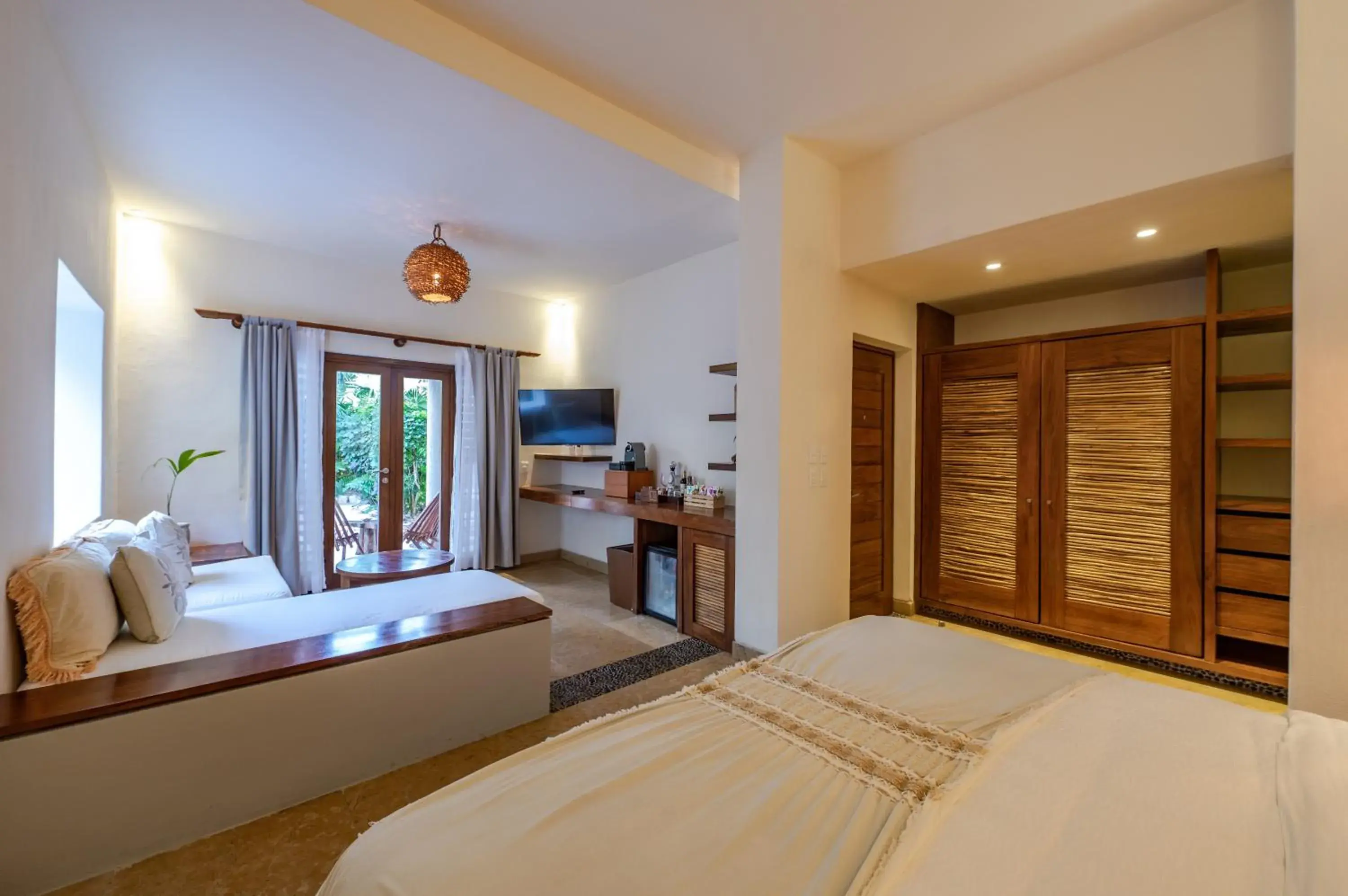 Bed in Ana y Jose Hotel & Beach Club Tulum Bed in Ana y Jose Hotel & Beach Club Tulum