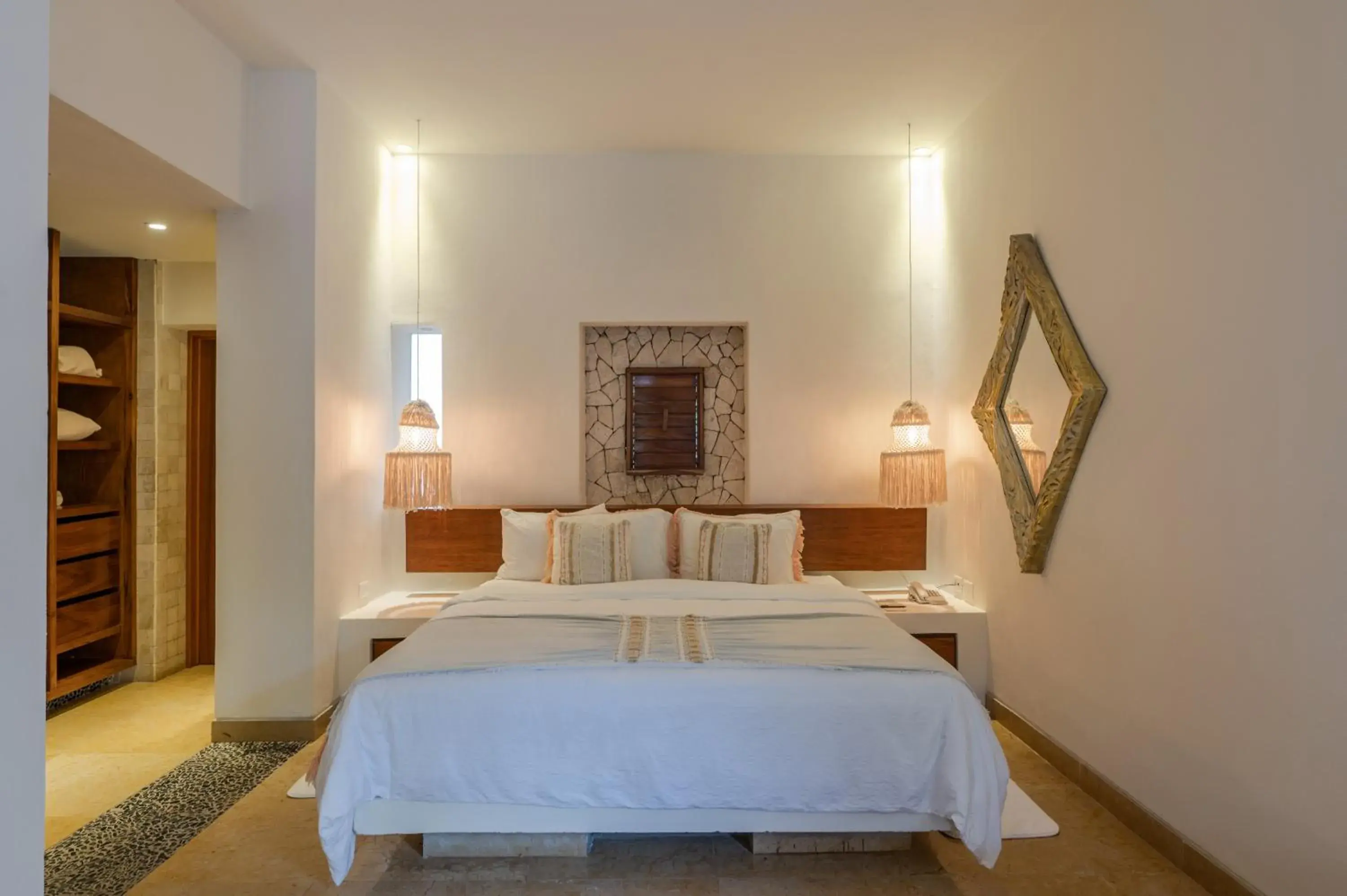 Bed in Ana y Jose Hotel & Beach Club Tulum Bed in Ana y Jose Hotel & Beach Club Tulum