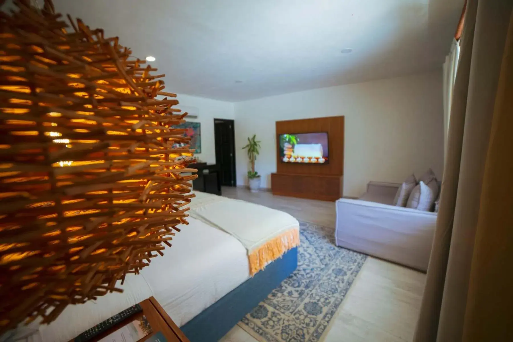 Bed in Ana y Jose Hotel & Beach Club Tulum Bed in Ana y Jose Hotel & Beach Club Tulum