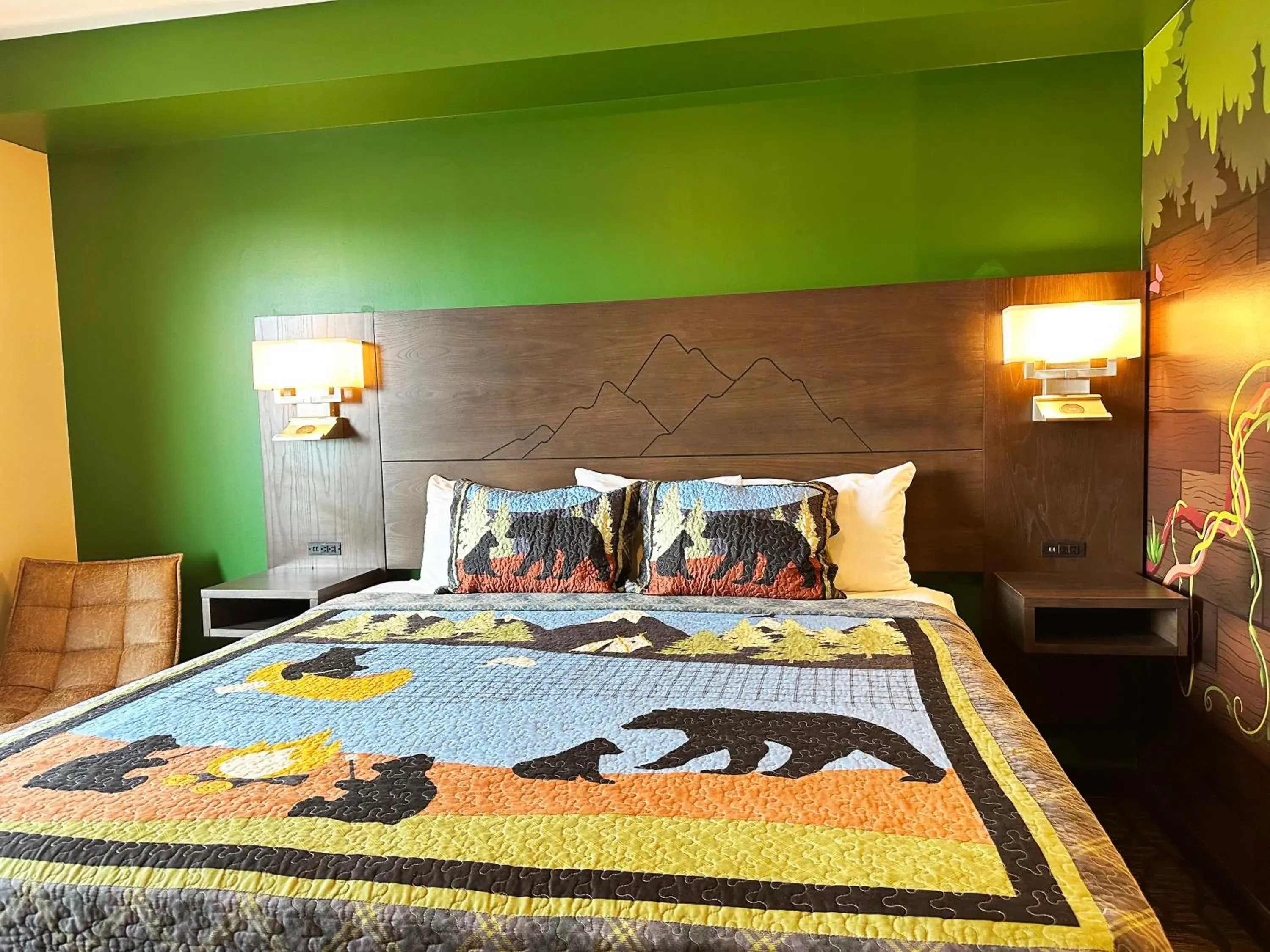 Bed in Country Cascades Waterpark Resort Bed in Country Cascades Waterpark Resort