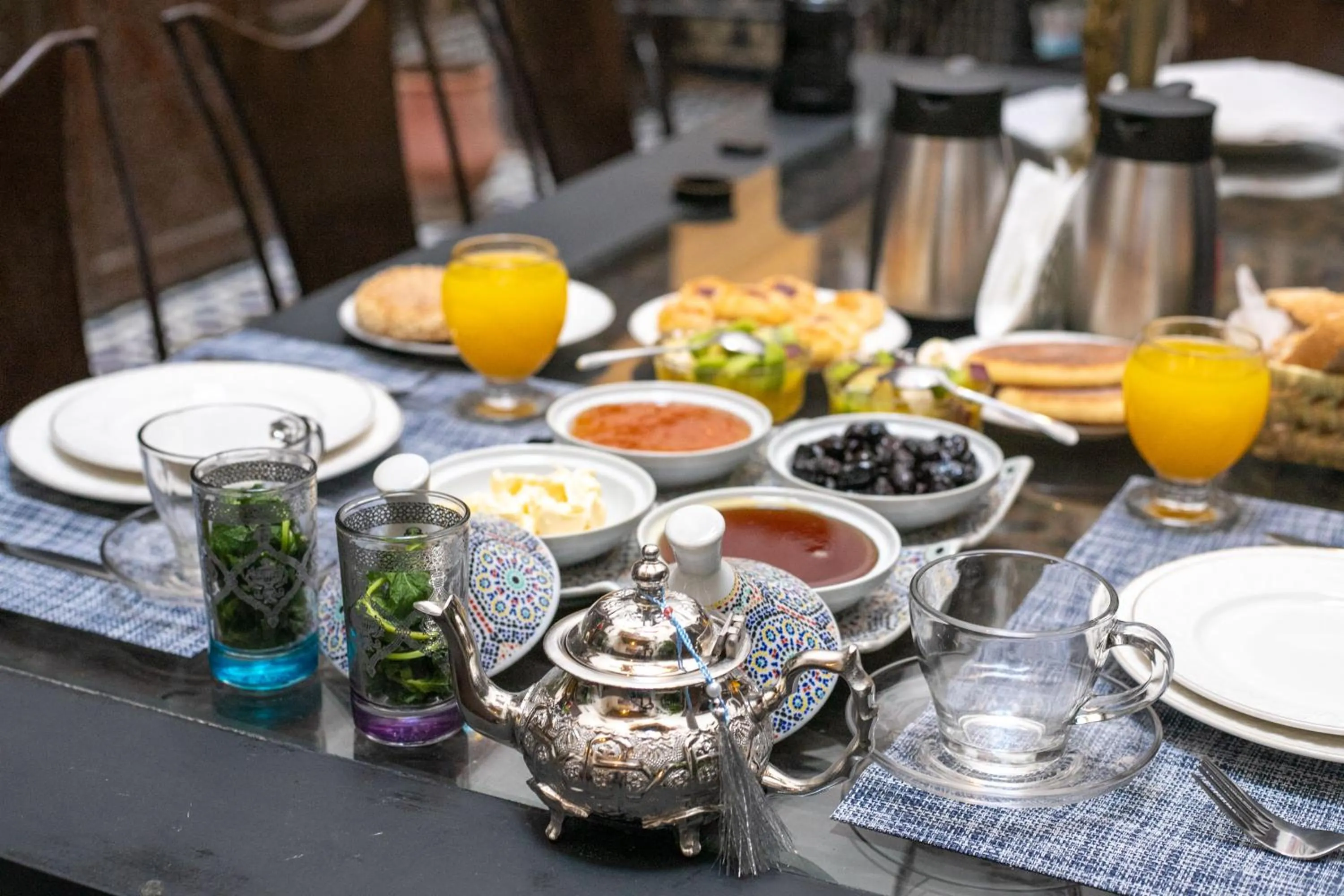 Food and drinks in La Cheminée Bleue Fes