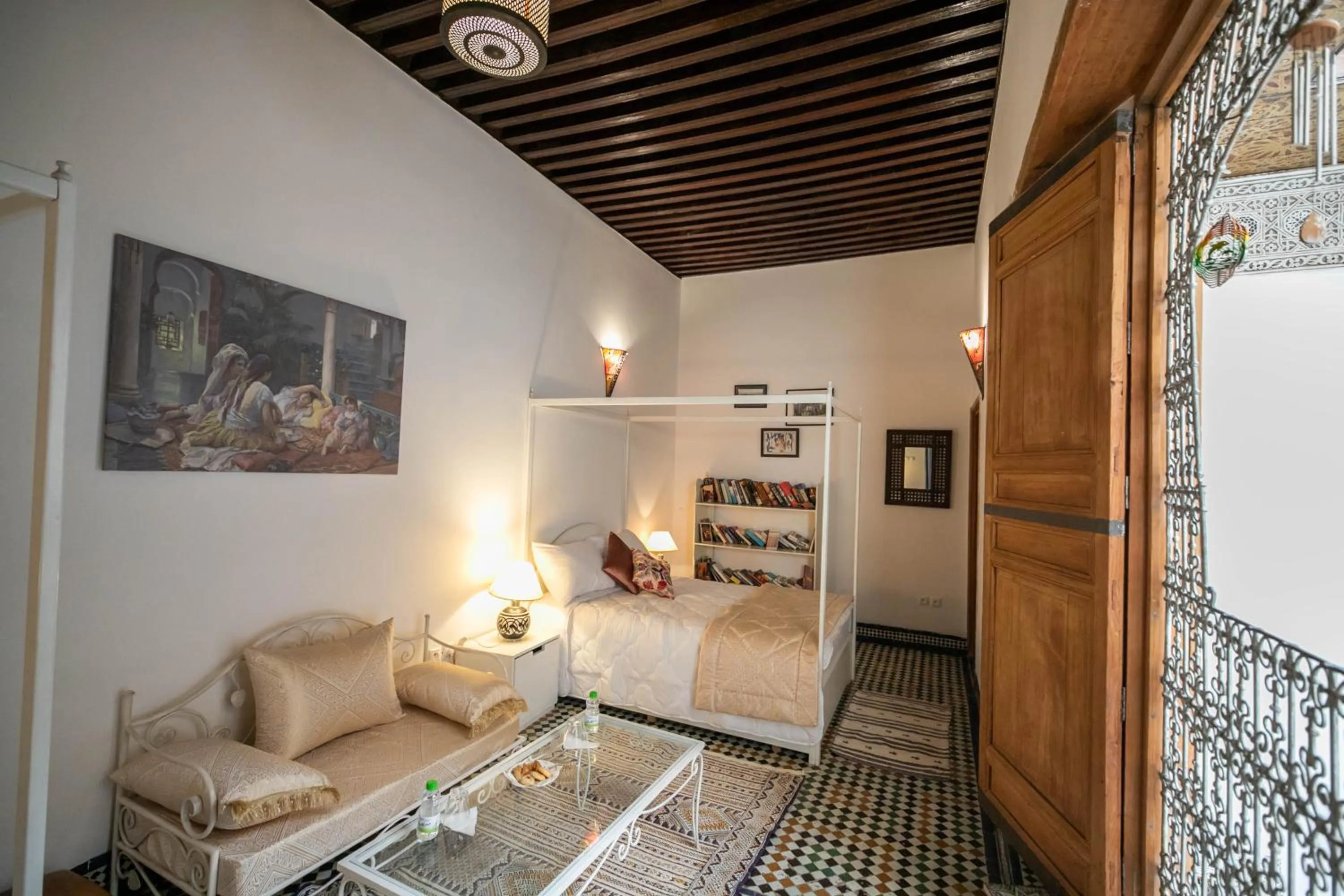 Bed in La Cheminée Bleue Fes