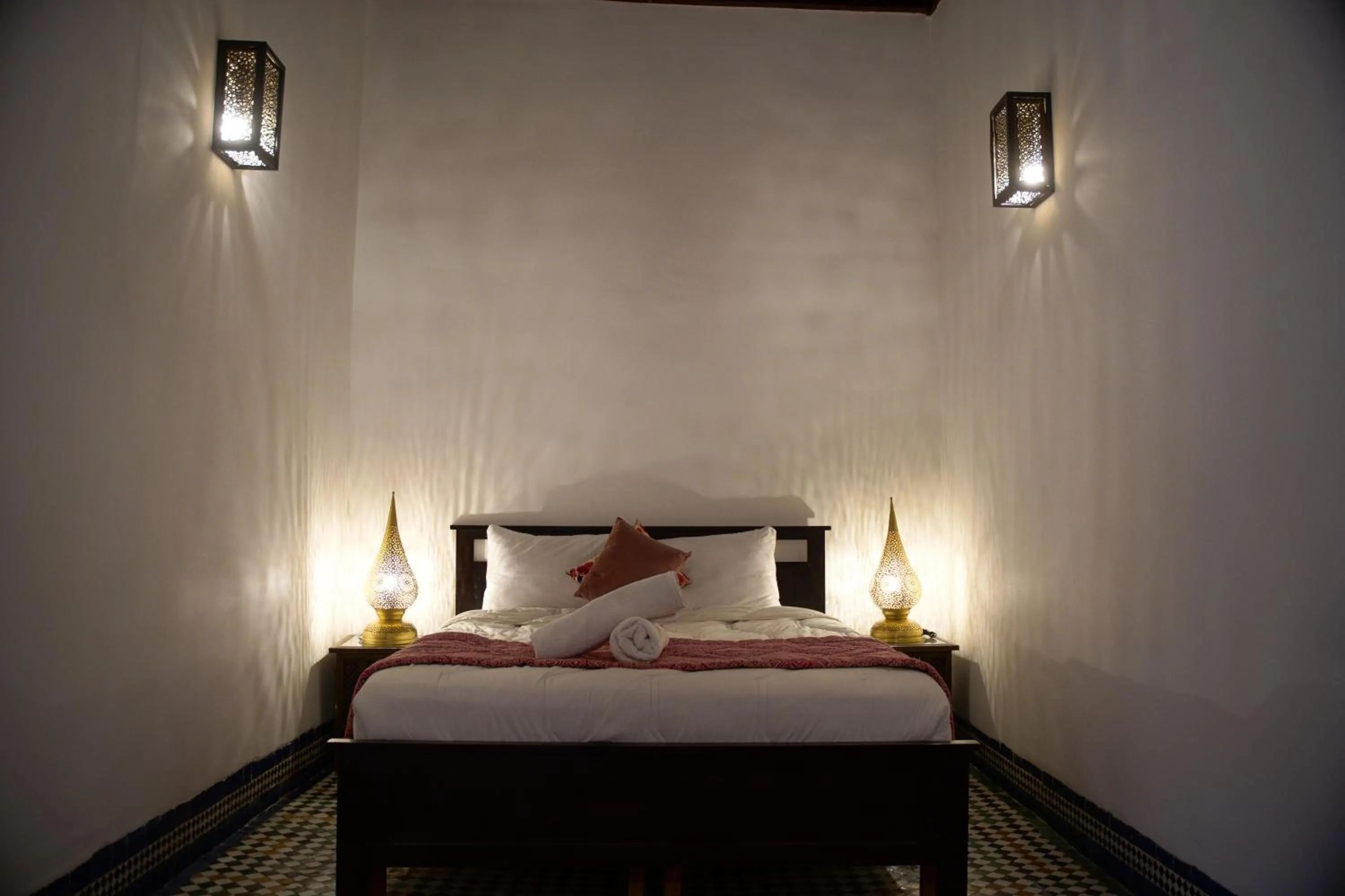 Bed in La Cheminée Bleue Fes