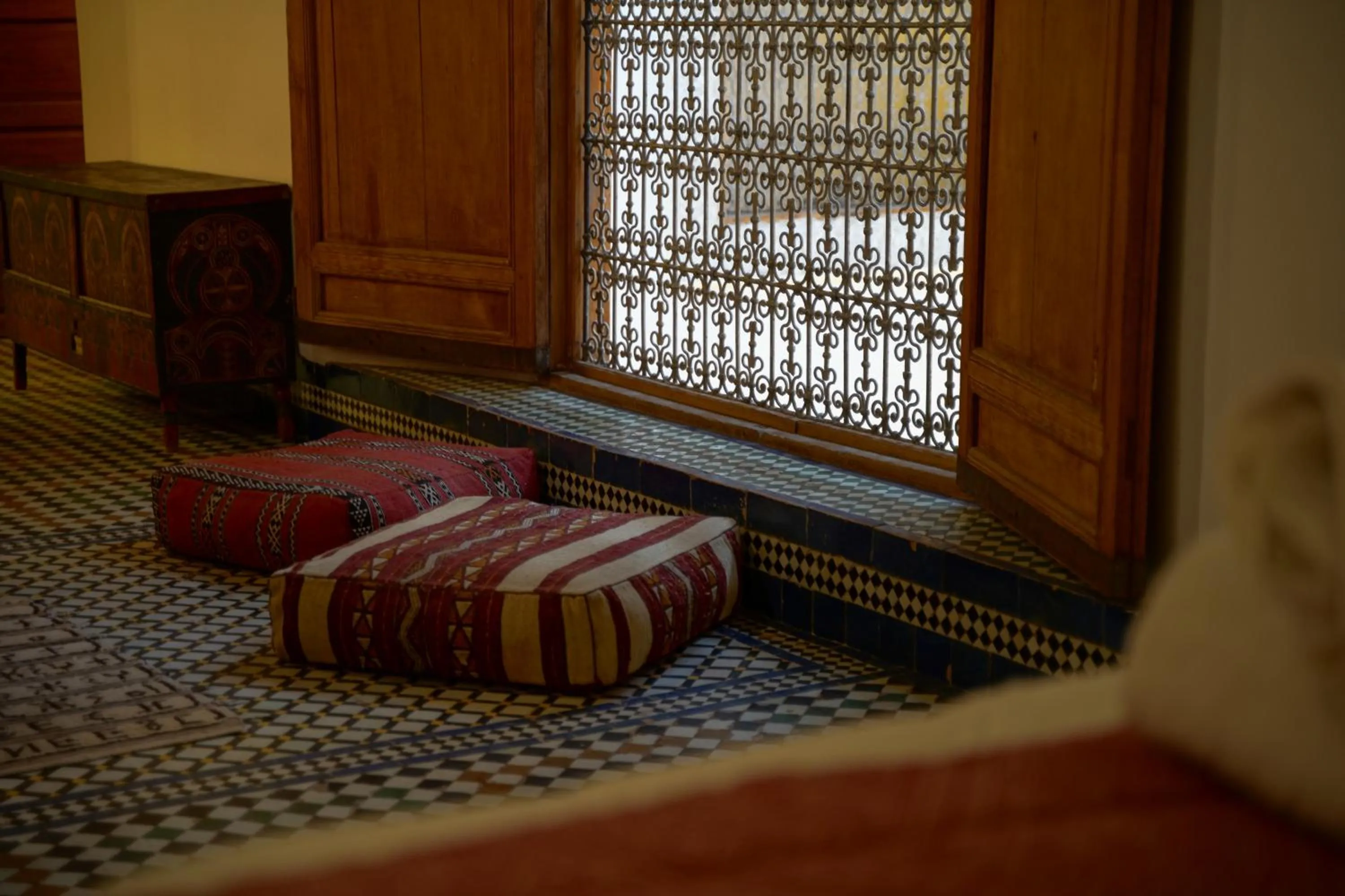 Living room in La Cheminée Bleue Fes