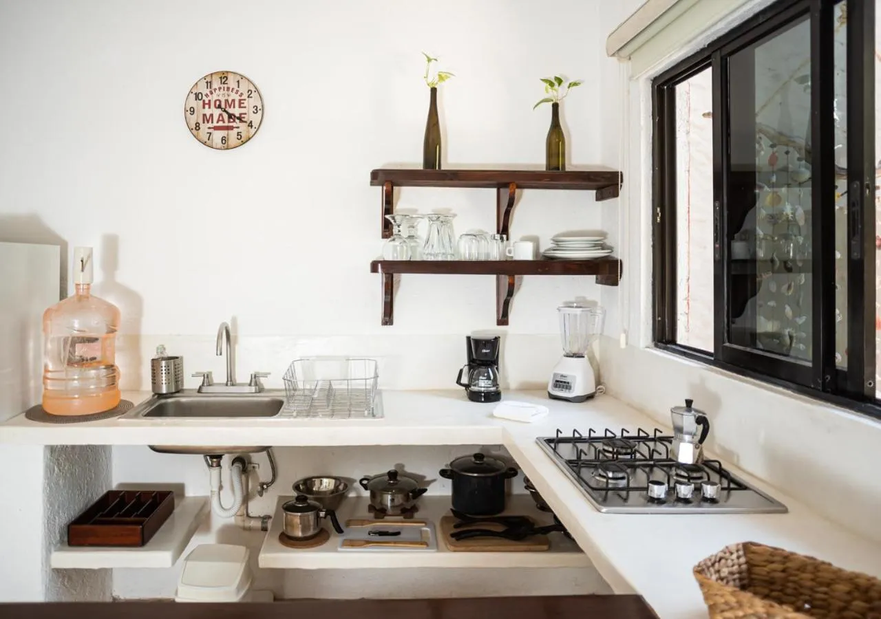 Kitchen or kitchenette in Villa Los Mangles Boutique Hotel