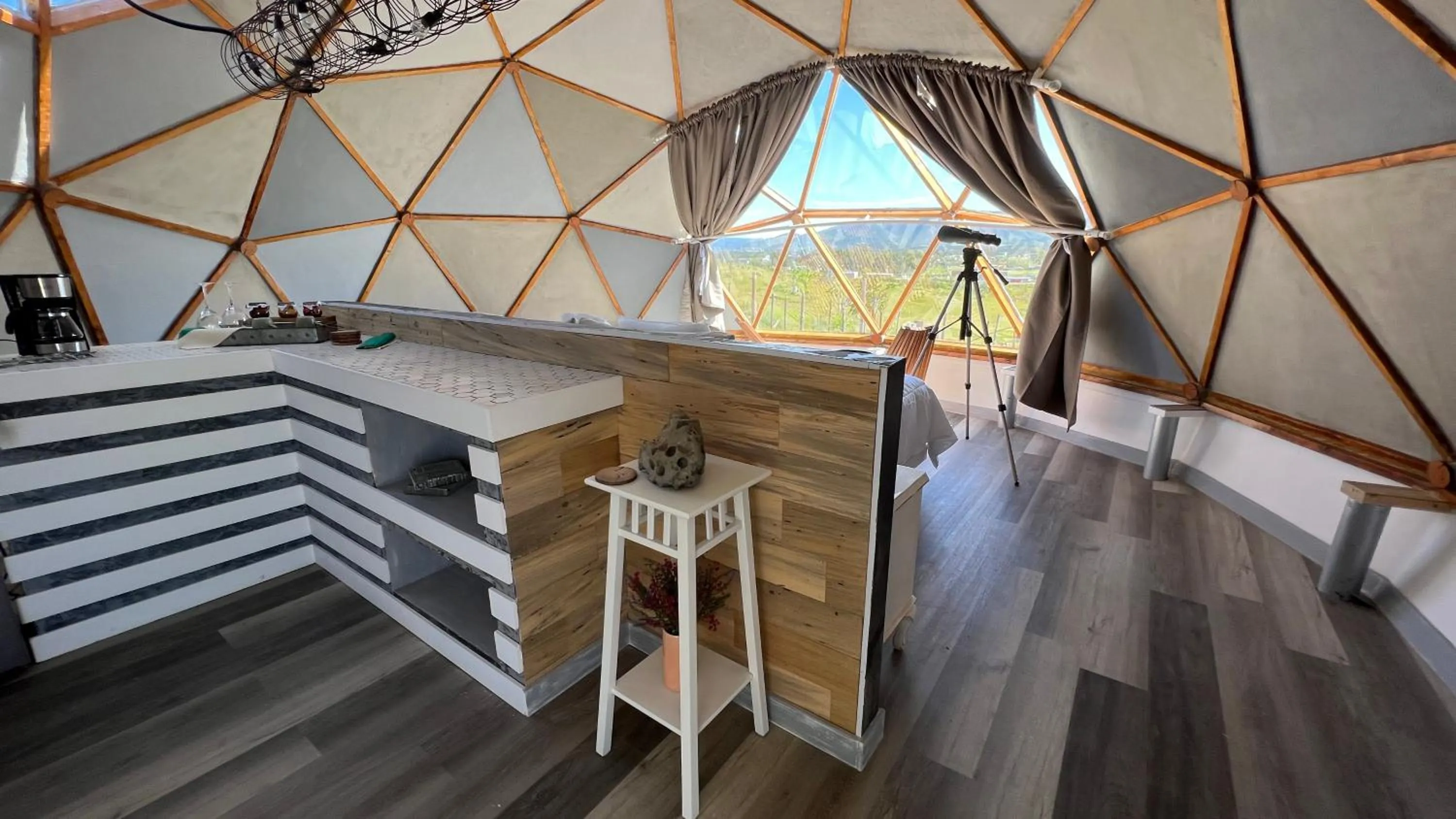 Seating area in Santerra, Valle de Guadalupe