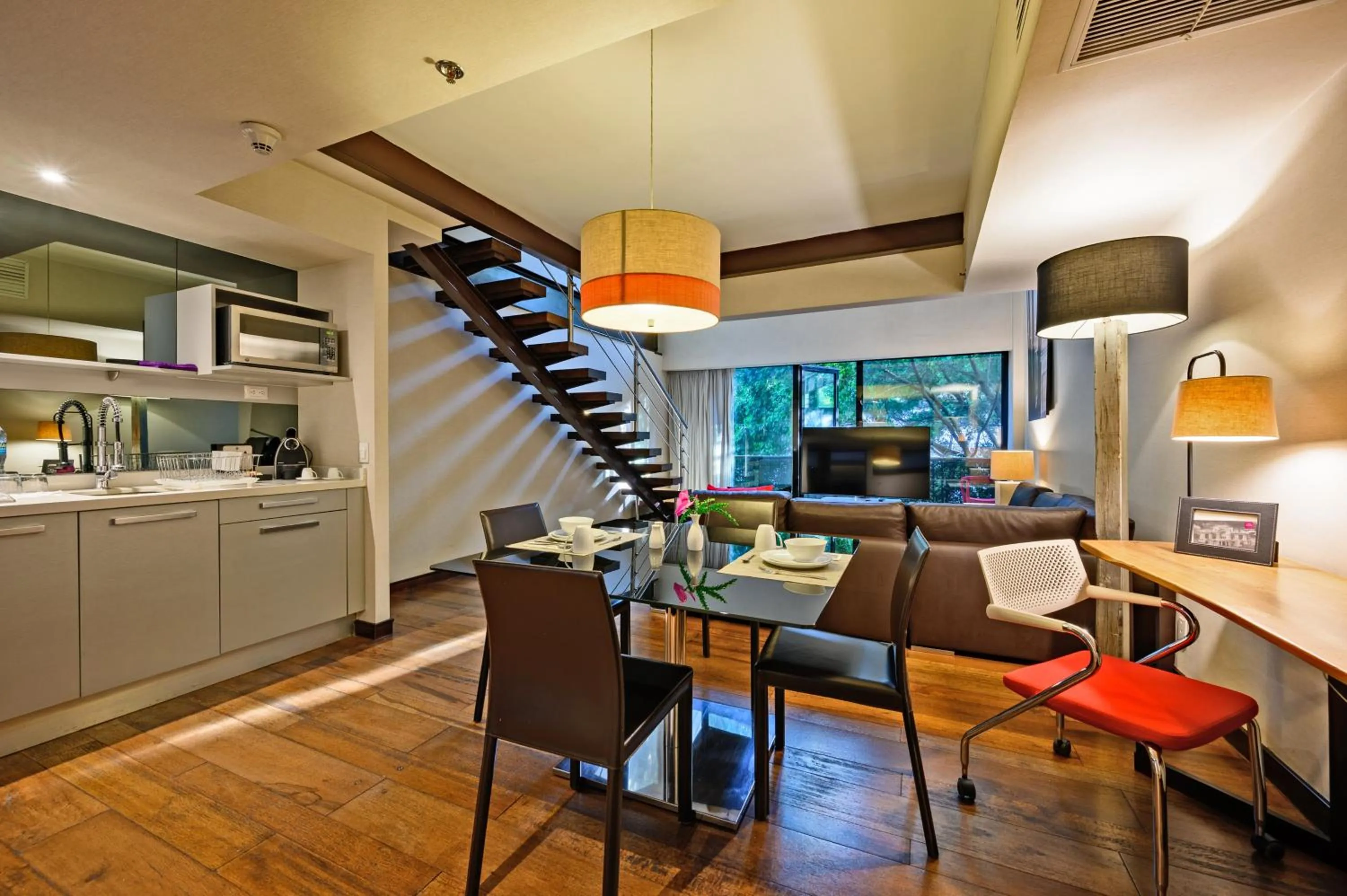 Kitchen or kitchenette in Las Suites Campos Eliseos