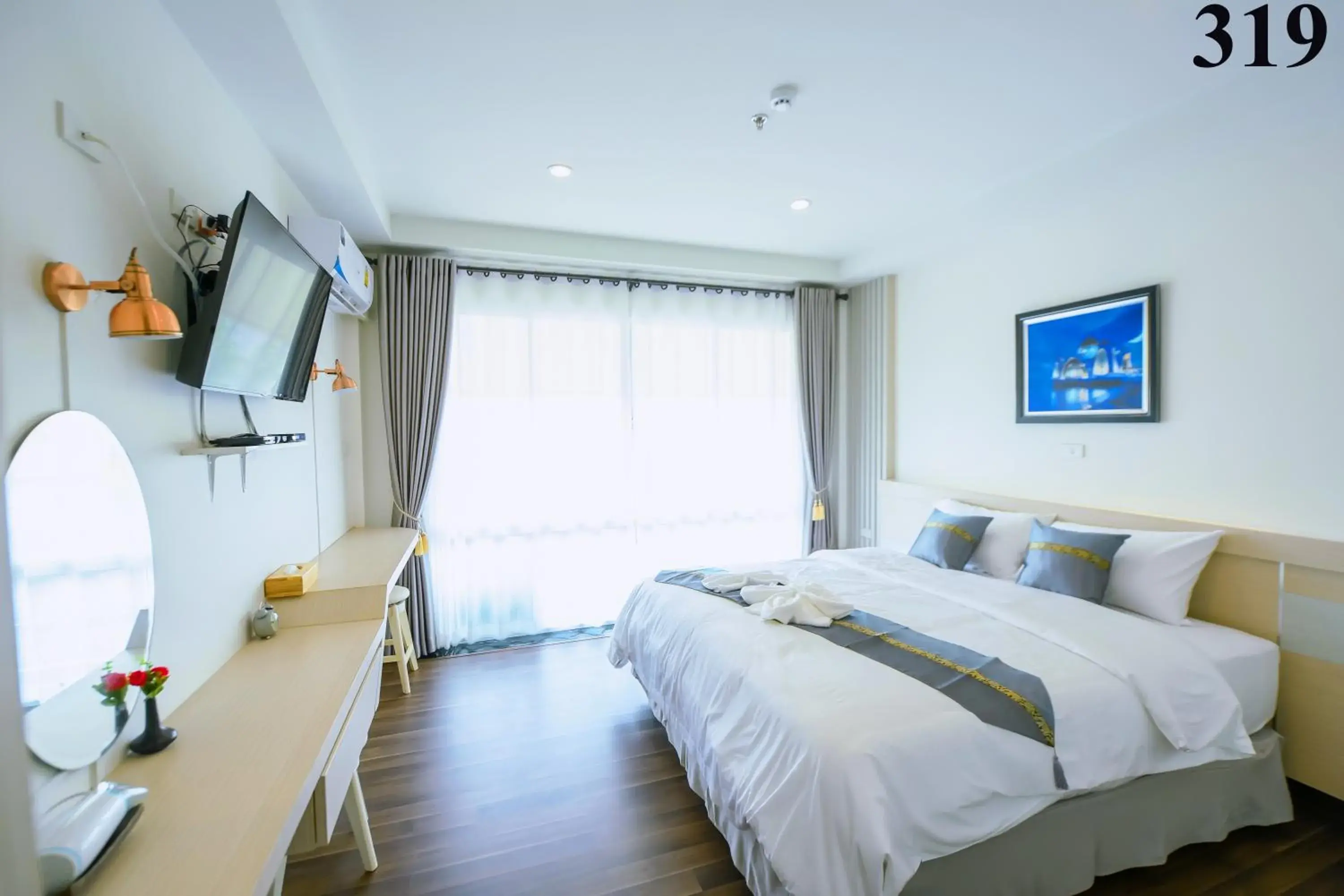 Bed in MS Hotel Sriracha Bed in MS Hotel Sriracha