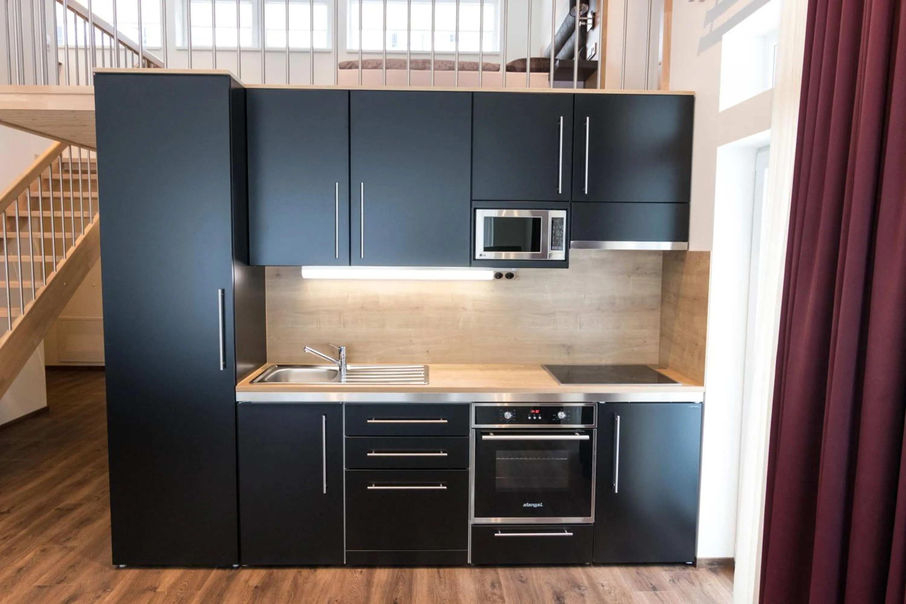 Kitchen or kitchenette in Waldhotel Rainau