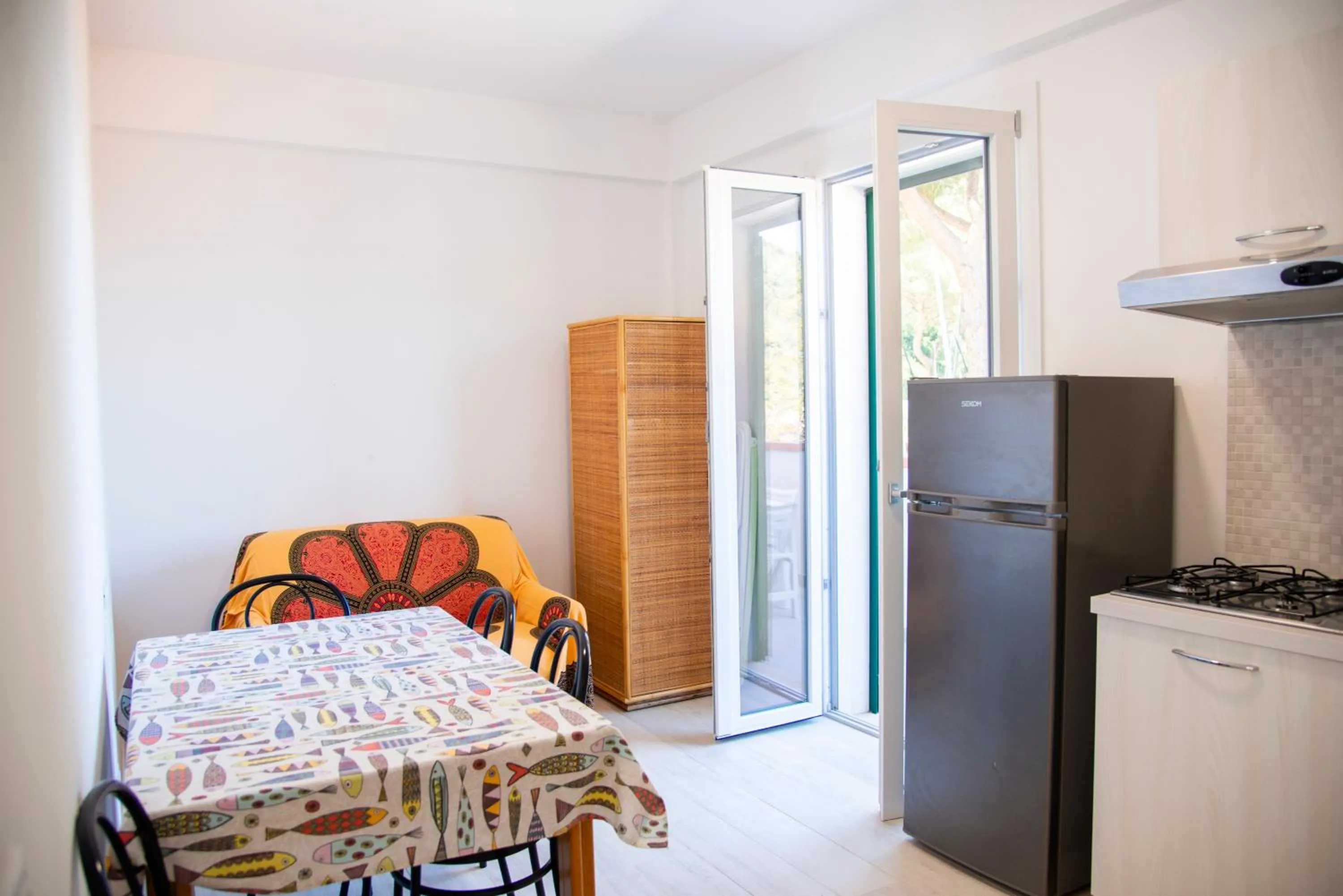 Kitchen or kitchenette, Bed in Residence Hotel Villa Mare