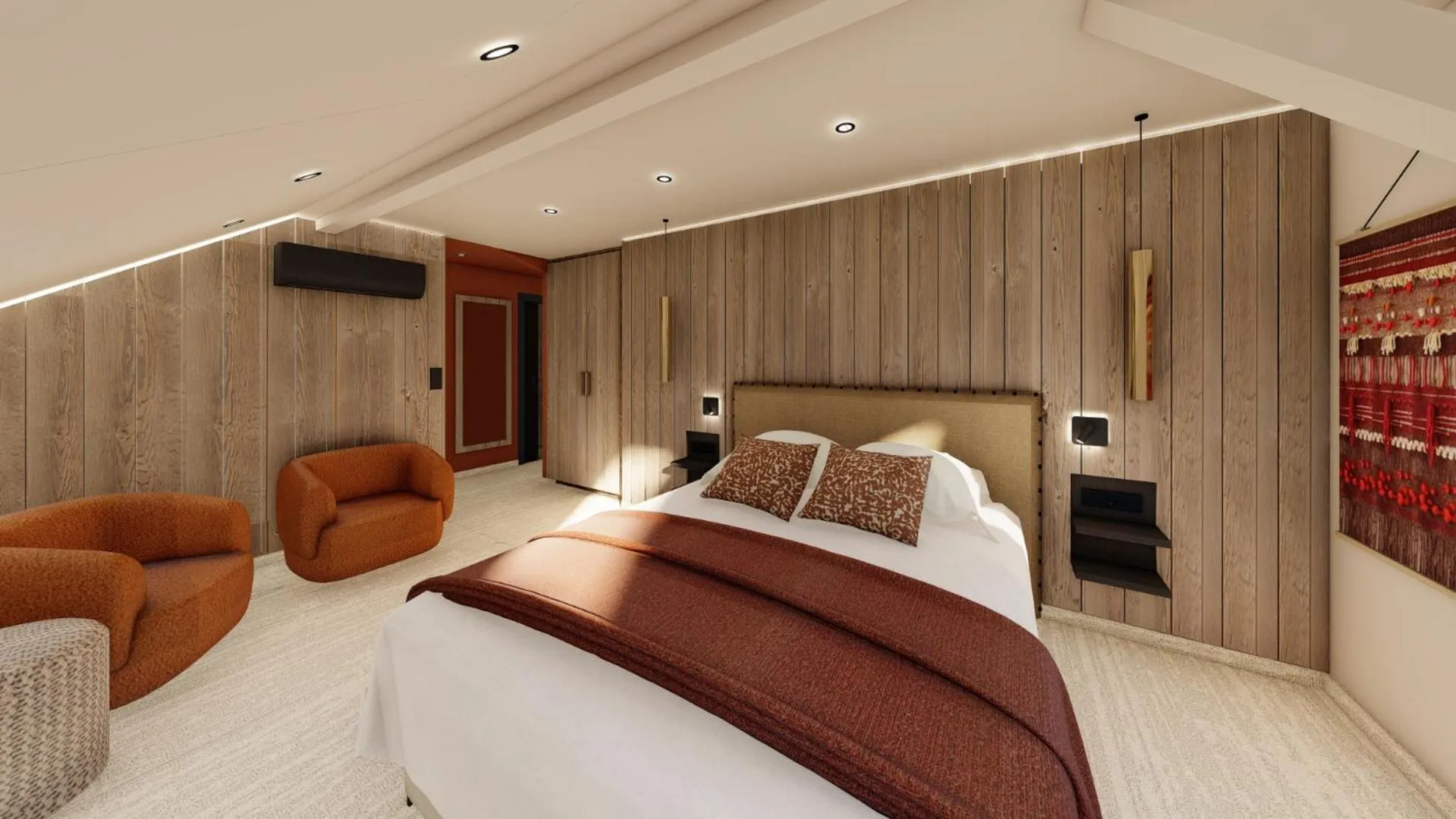 Bed in Hôtel - Restaurant Le Couchetat