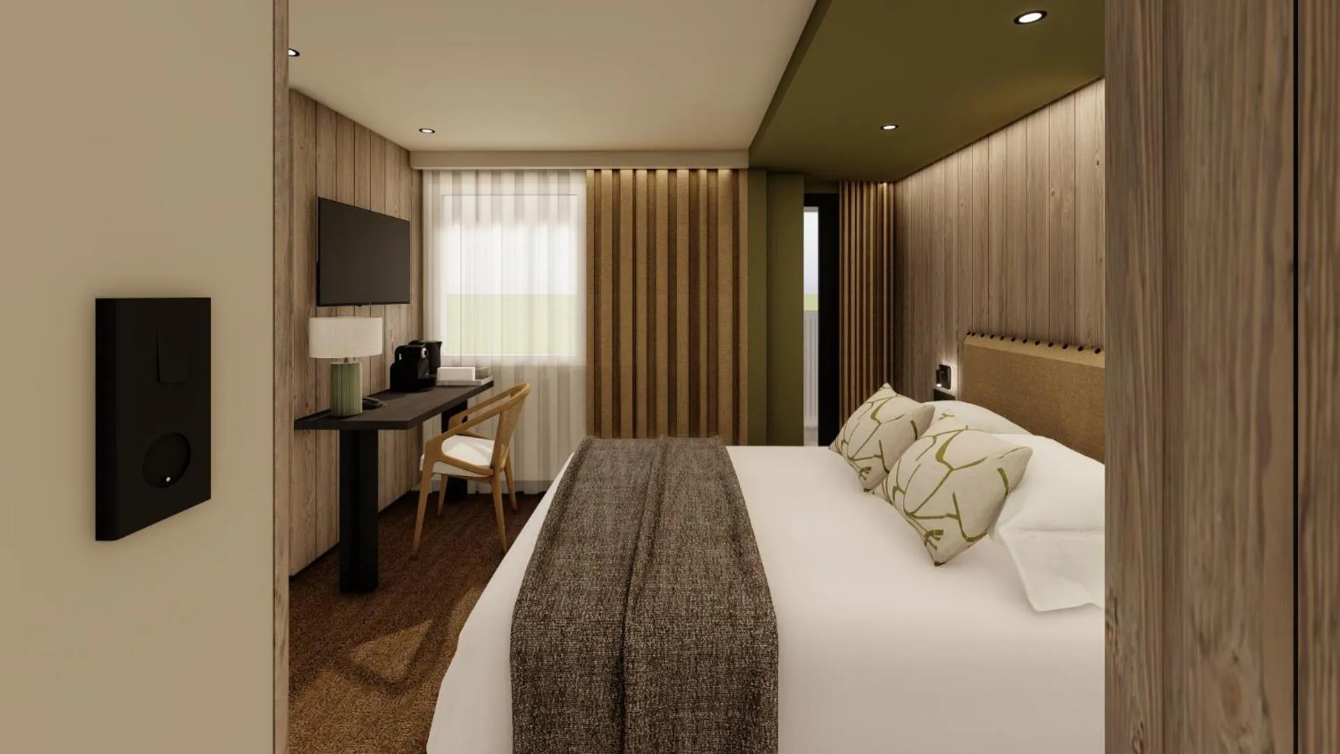 Bed in Hôtel - Restaurant Le Couchetat