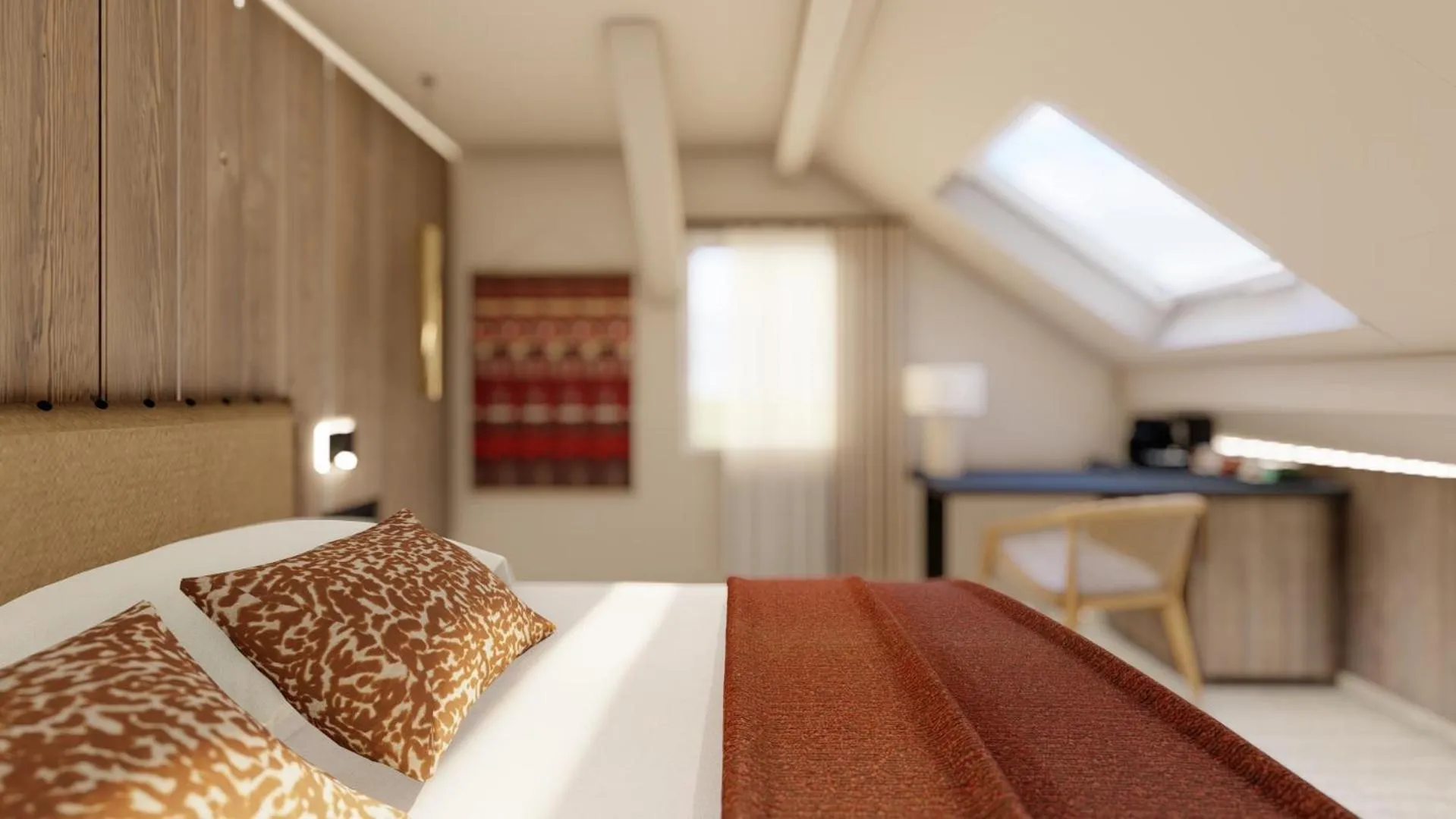 Bed in Hôtel - Restaurant Le Couchetat