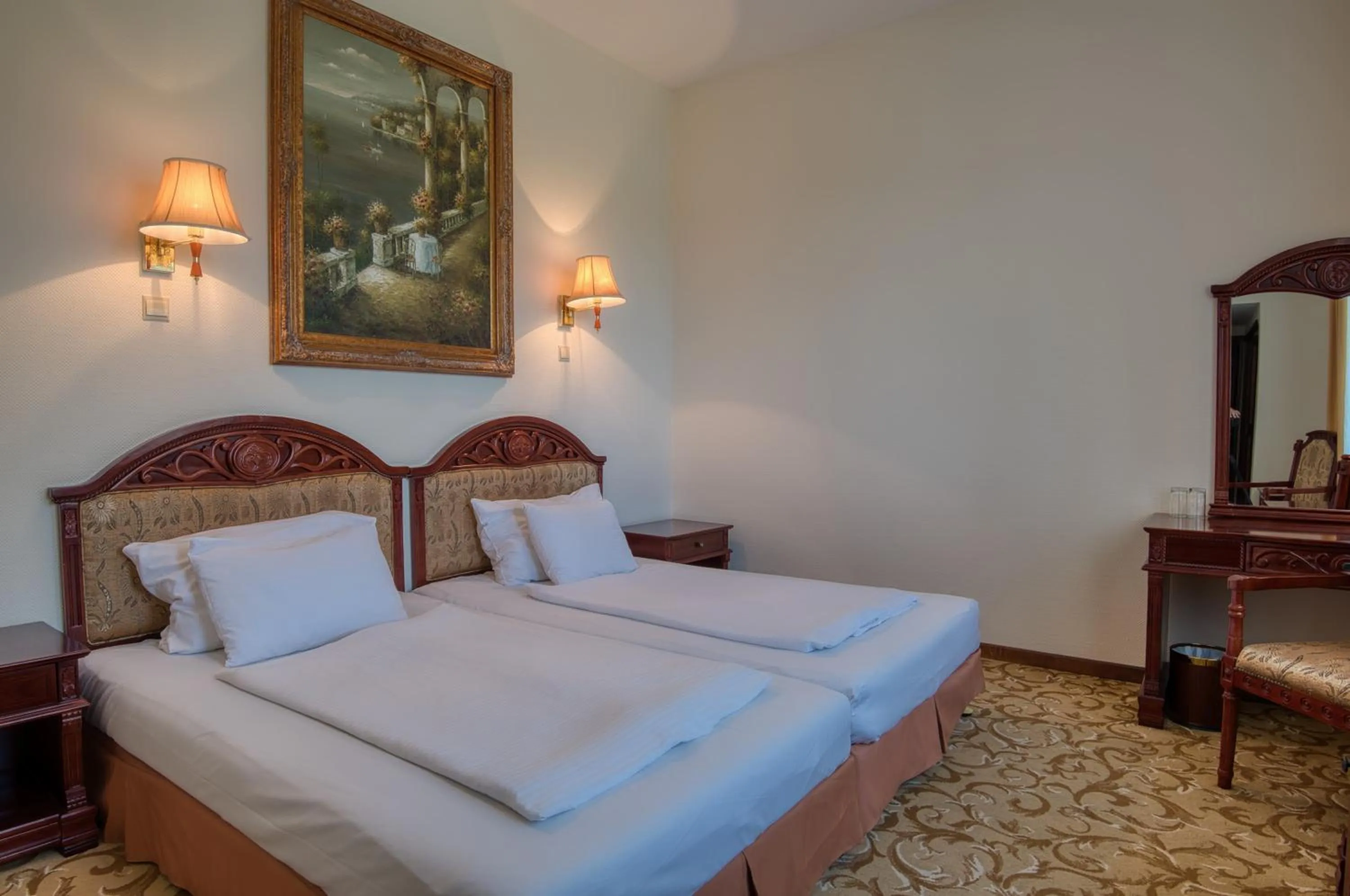 Bed in Hotel Bellevue Esztergom