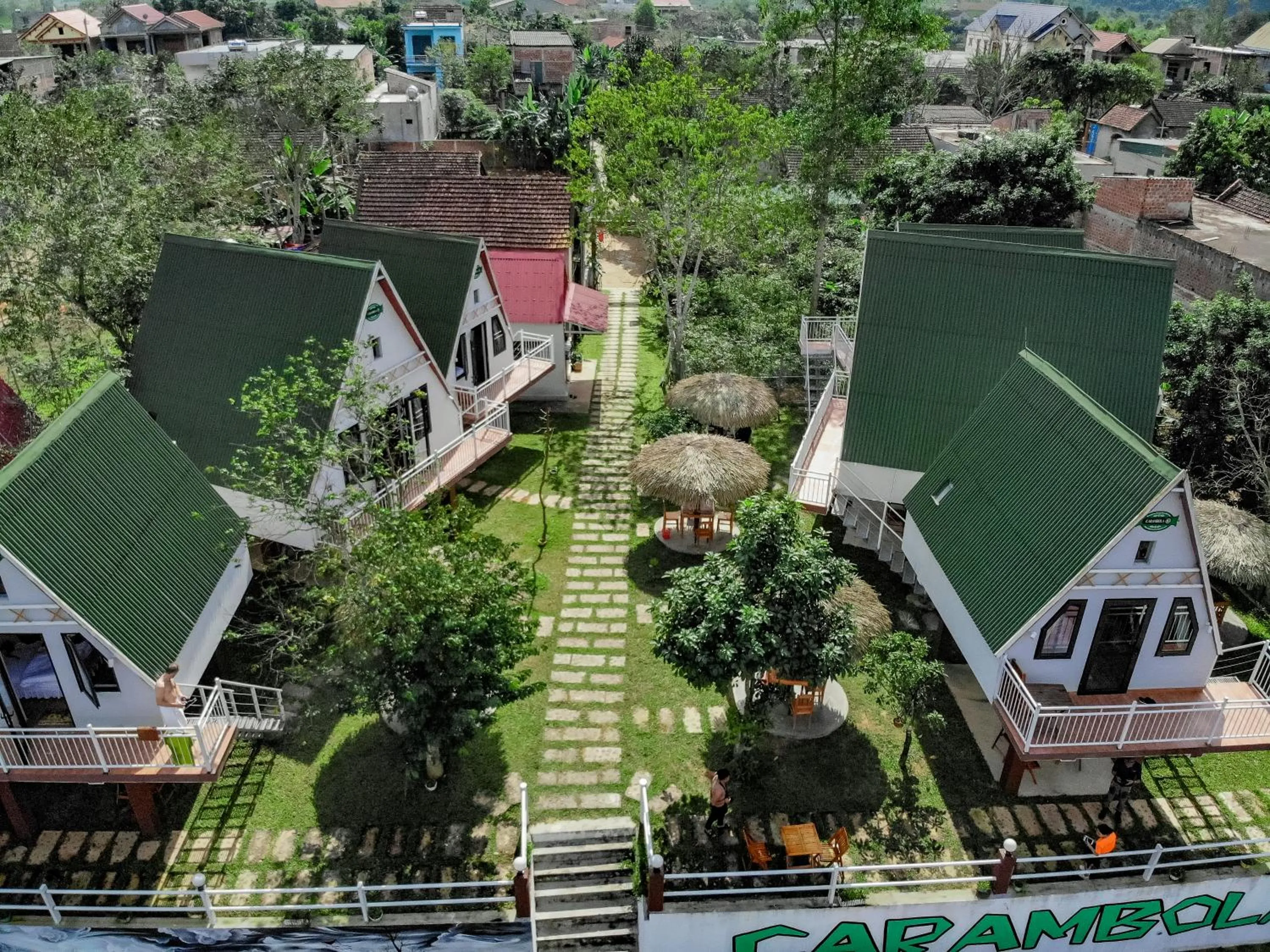 Bird's eye view in Carambola Bungalow