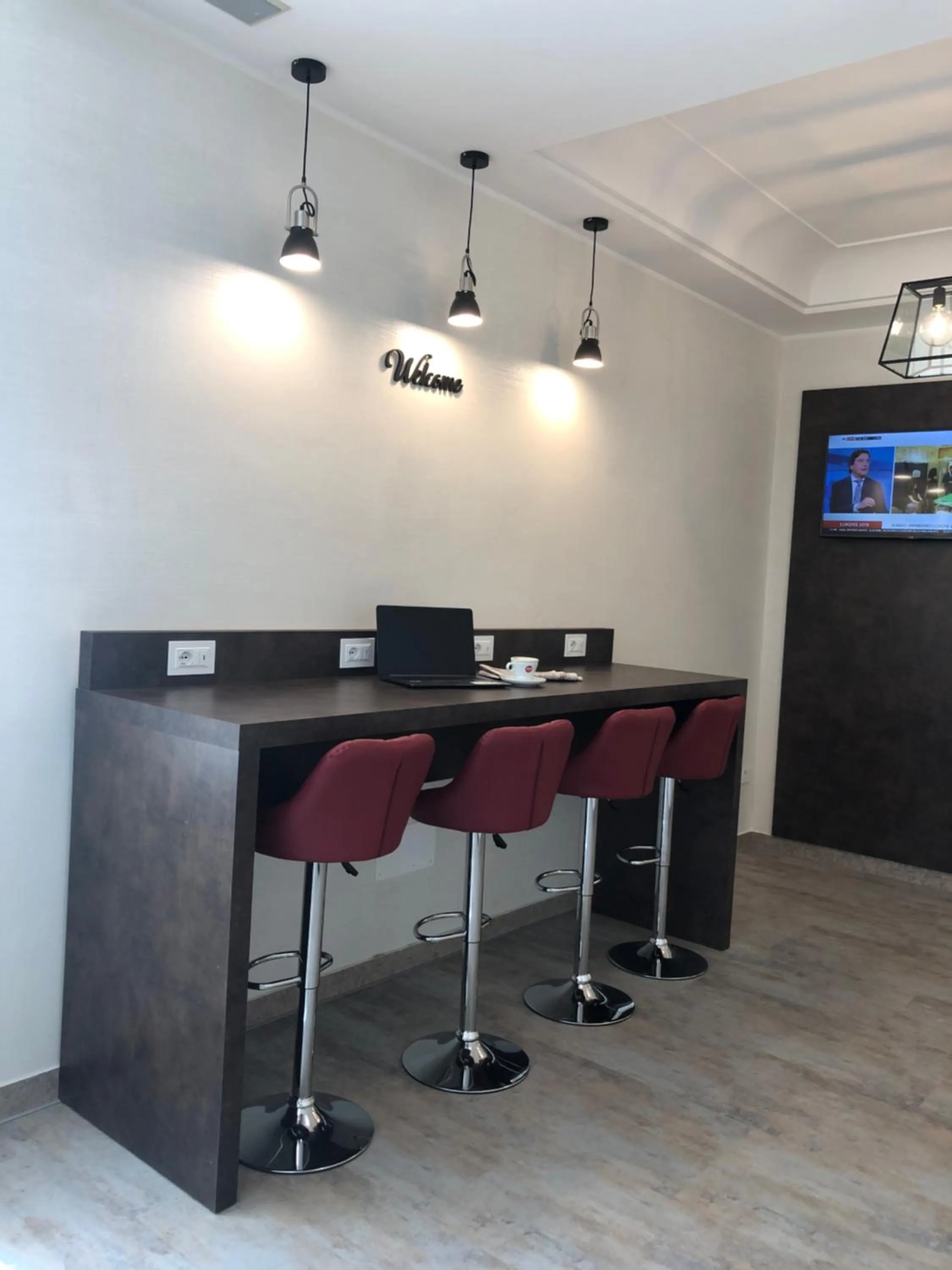 Communal lounge/ TV room in Hotel Rex Rimini