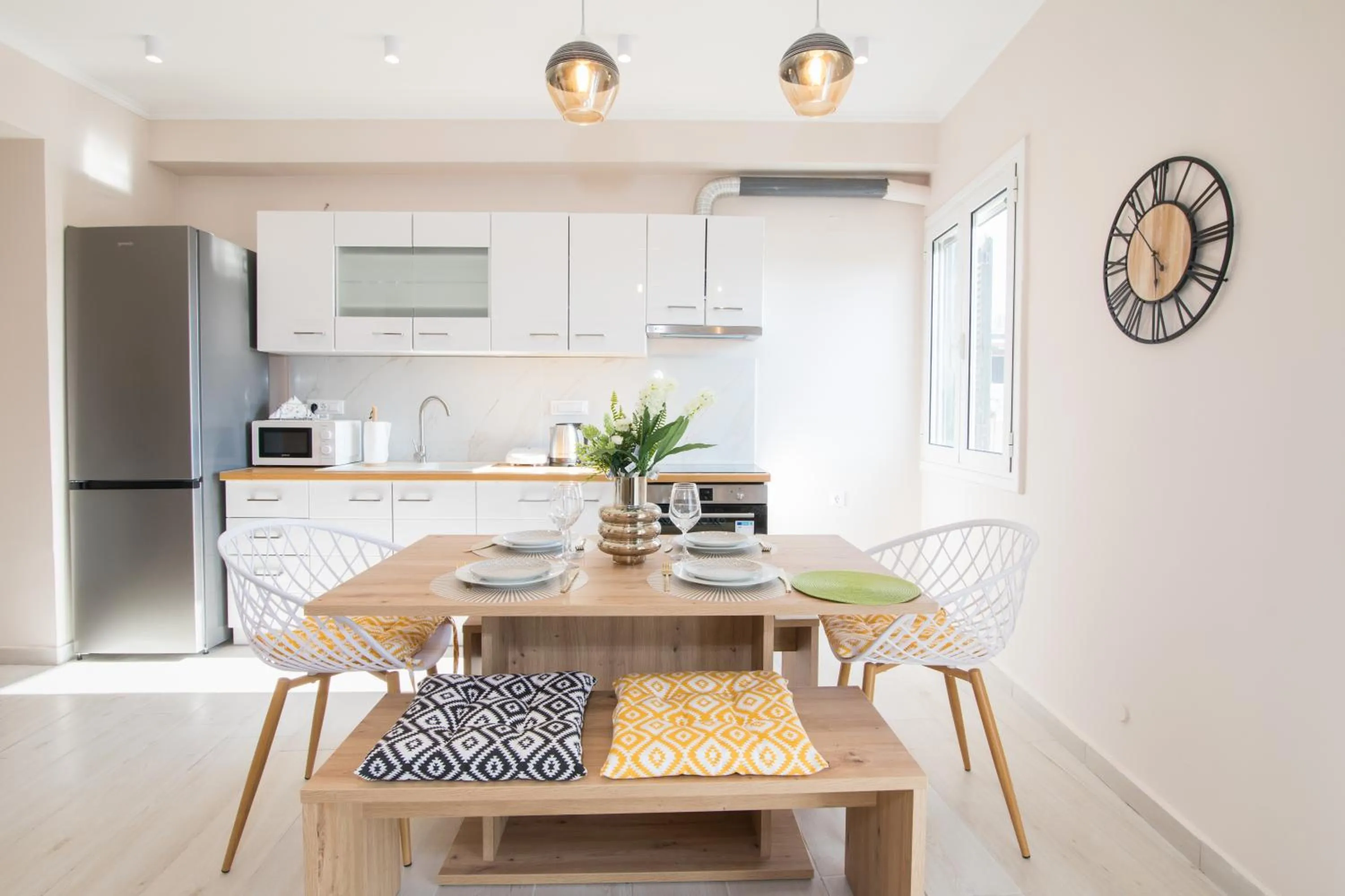 Kitchen or kitchenette in Corfu City Apartments