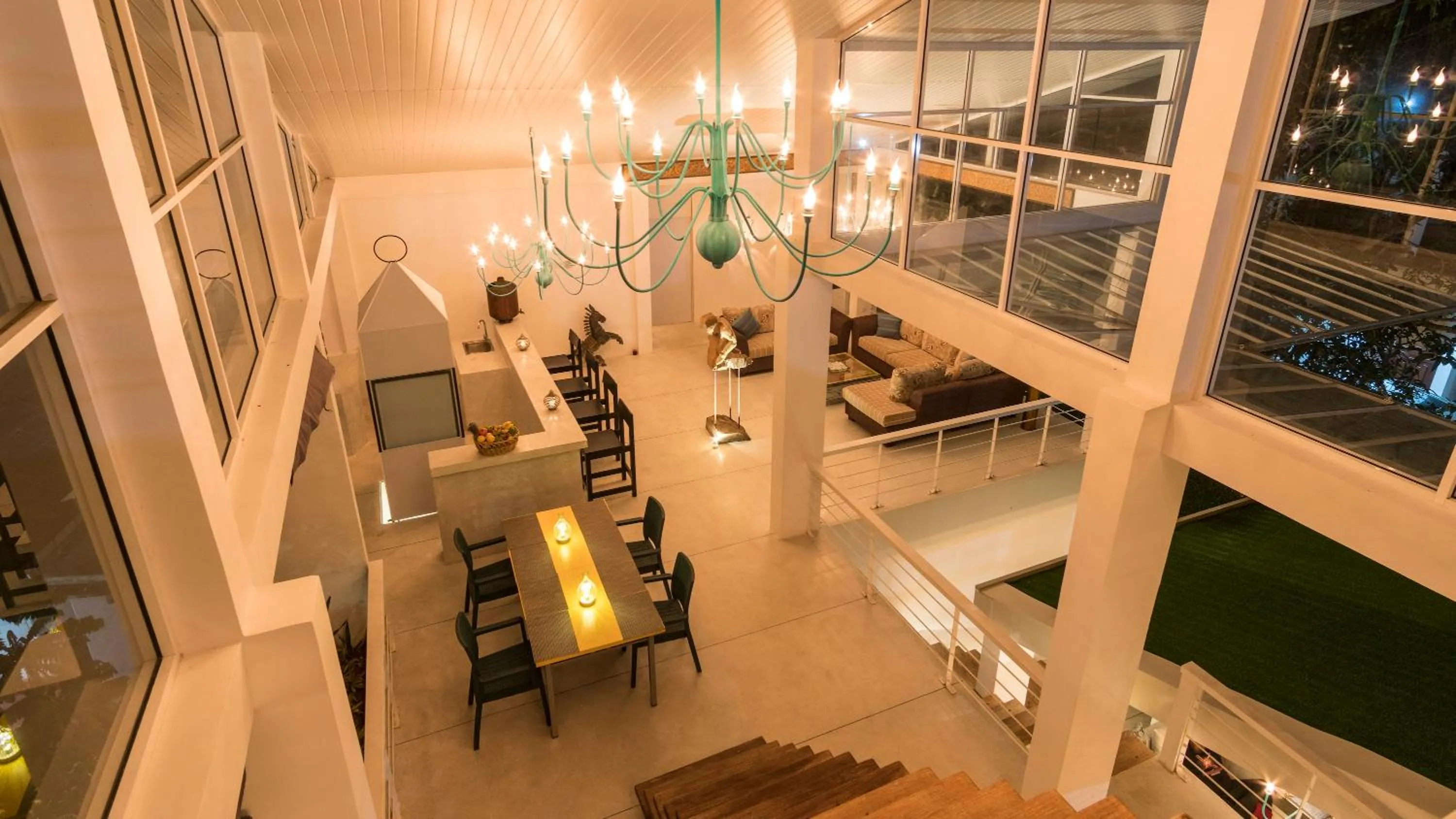 Dining area in 18 Faces with free drop off to Galle Fort by TukTuk