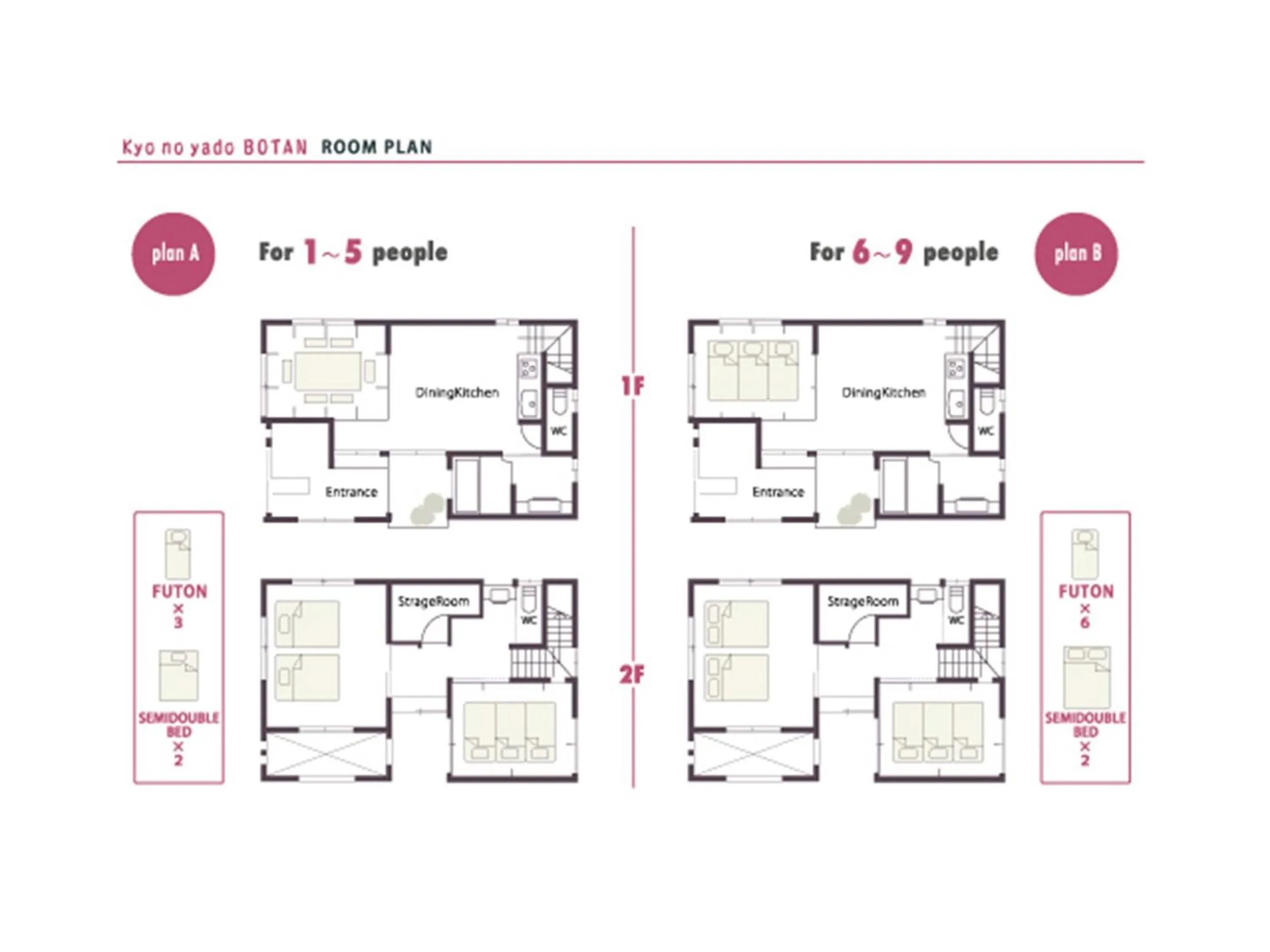 Floor plan in Kyo no yado BOTAN
