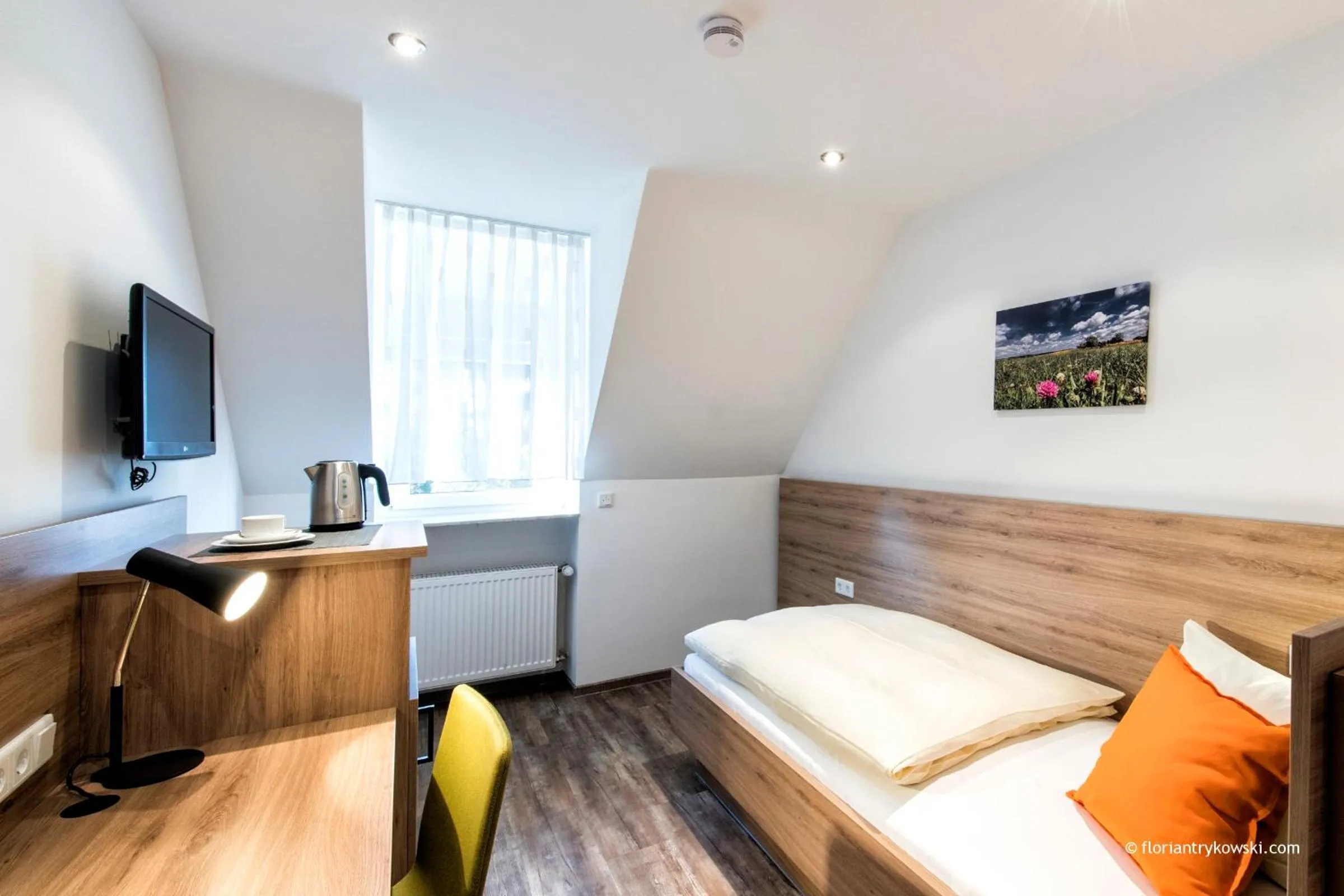 Bed in Übernachten in der Tenne