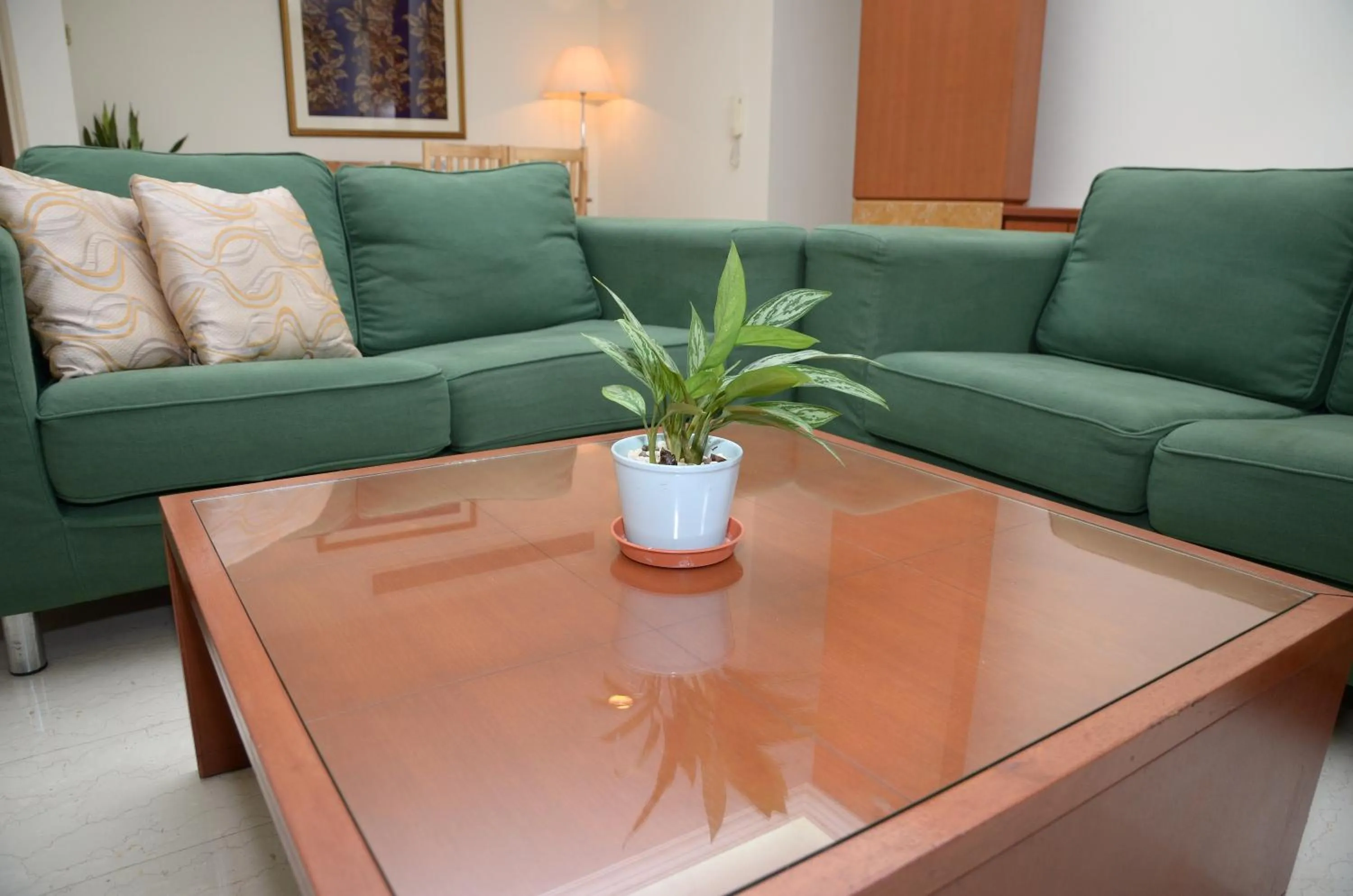 Living room in The Maple Suite