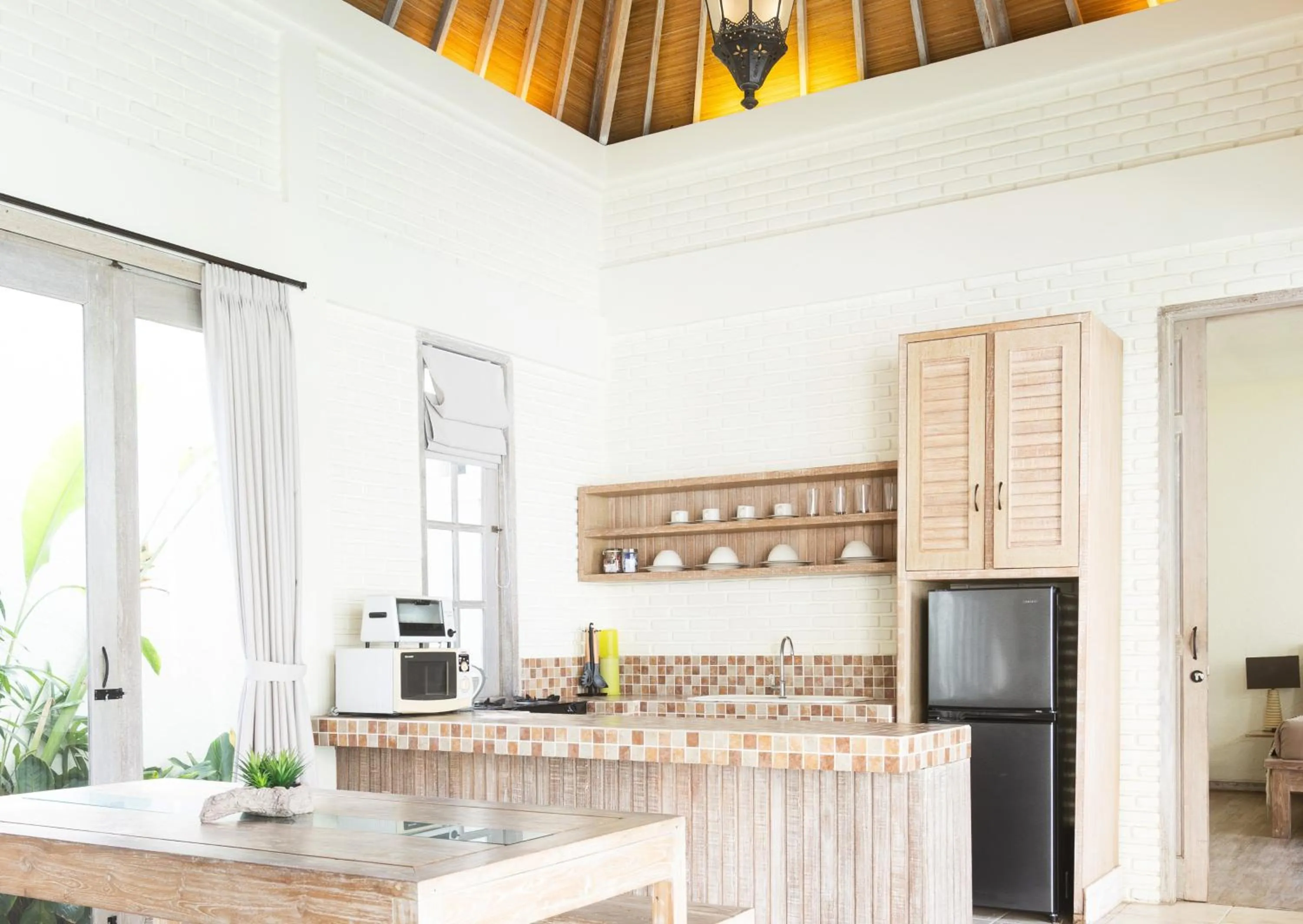 Kitchen or kitchenette in Artemis Villa Hotel