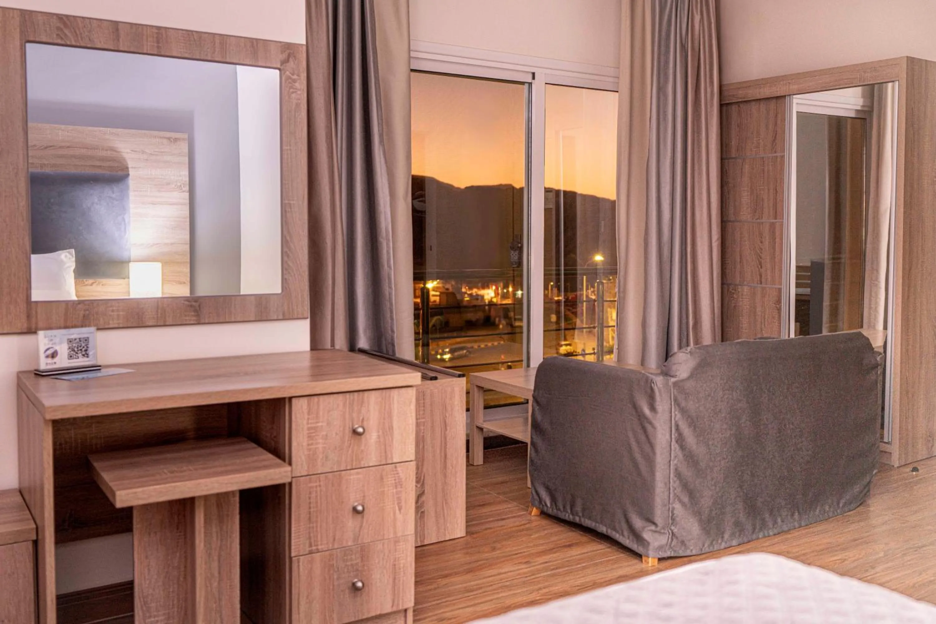 Seating area in Petra Moon Hotel