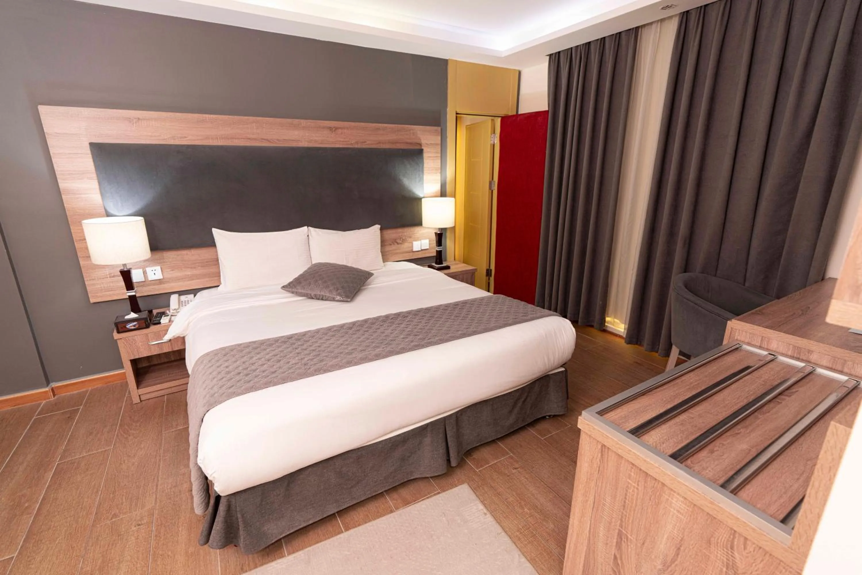 Bed in Petra Moon Hotel