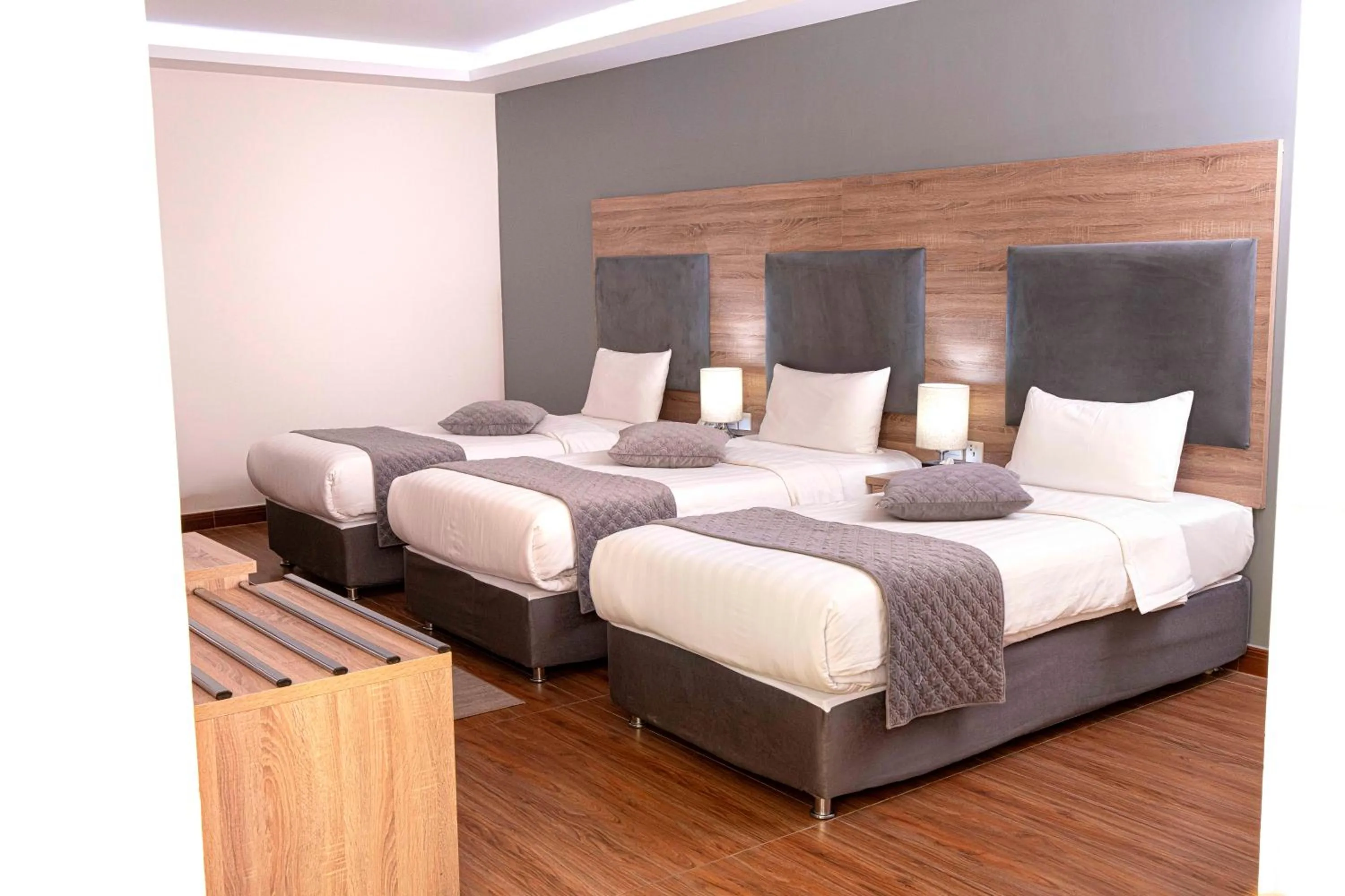 Bed in Petra Moon Hotel