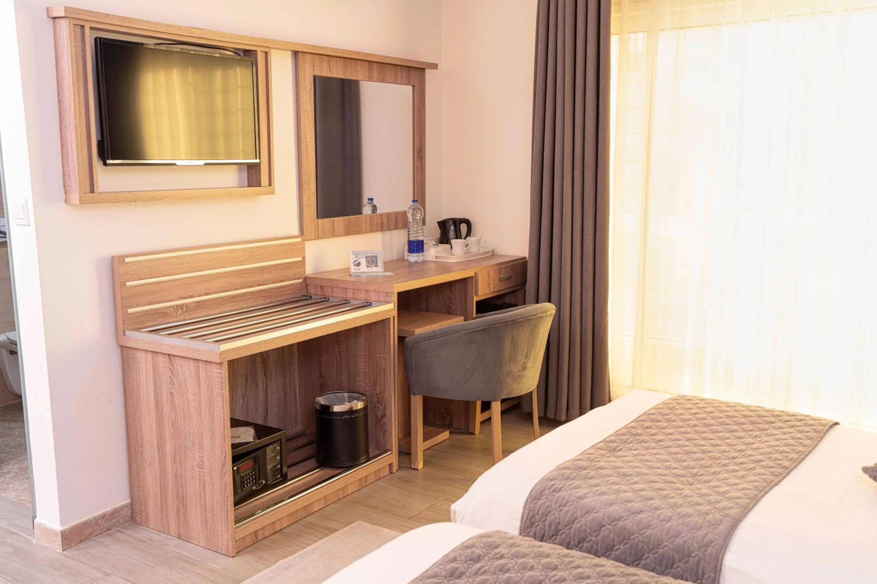 Bed in Petra Moon Hotel