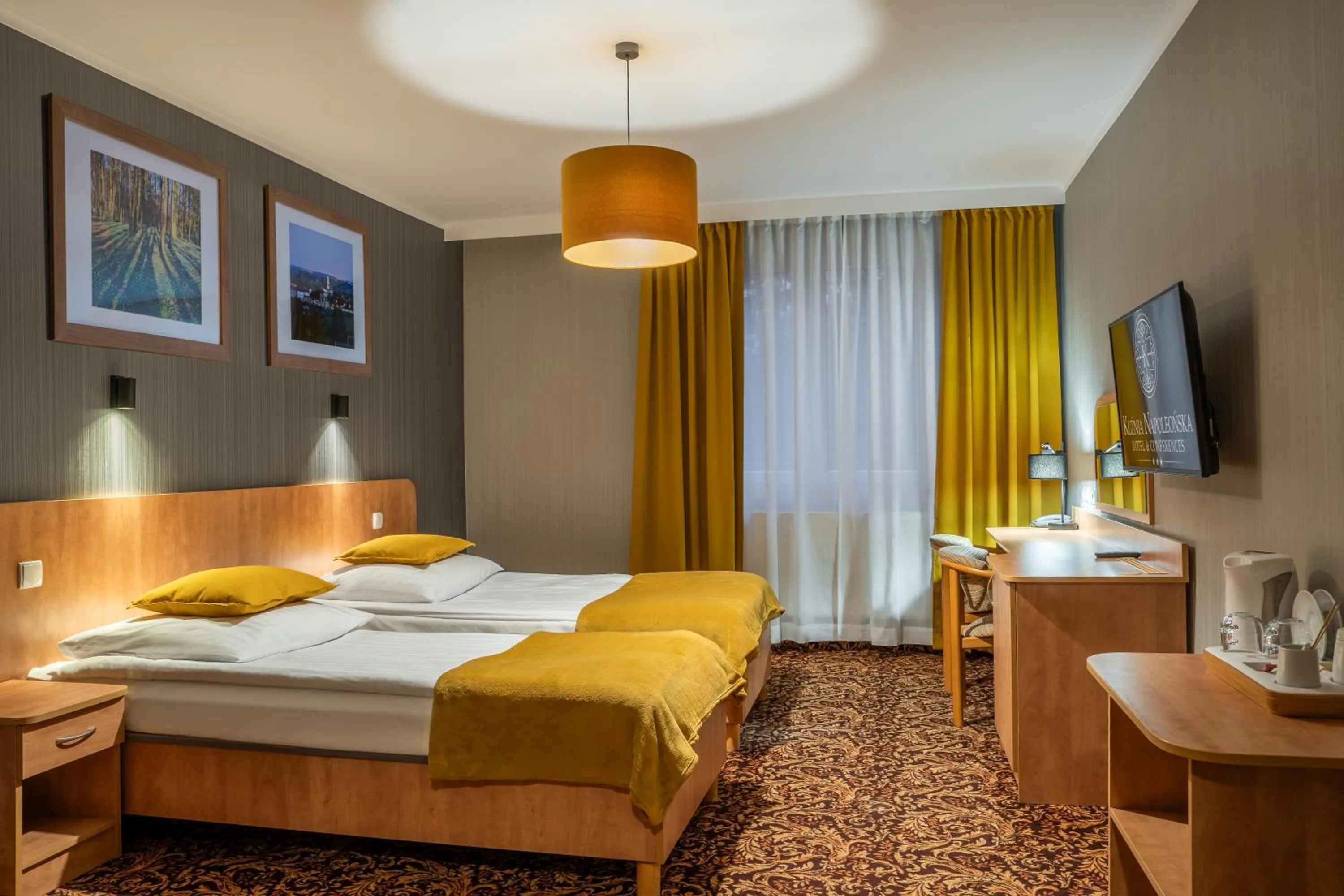 Bed in Hotel Kuźnia Napoleońska