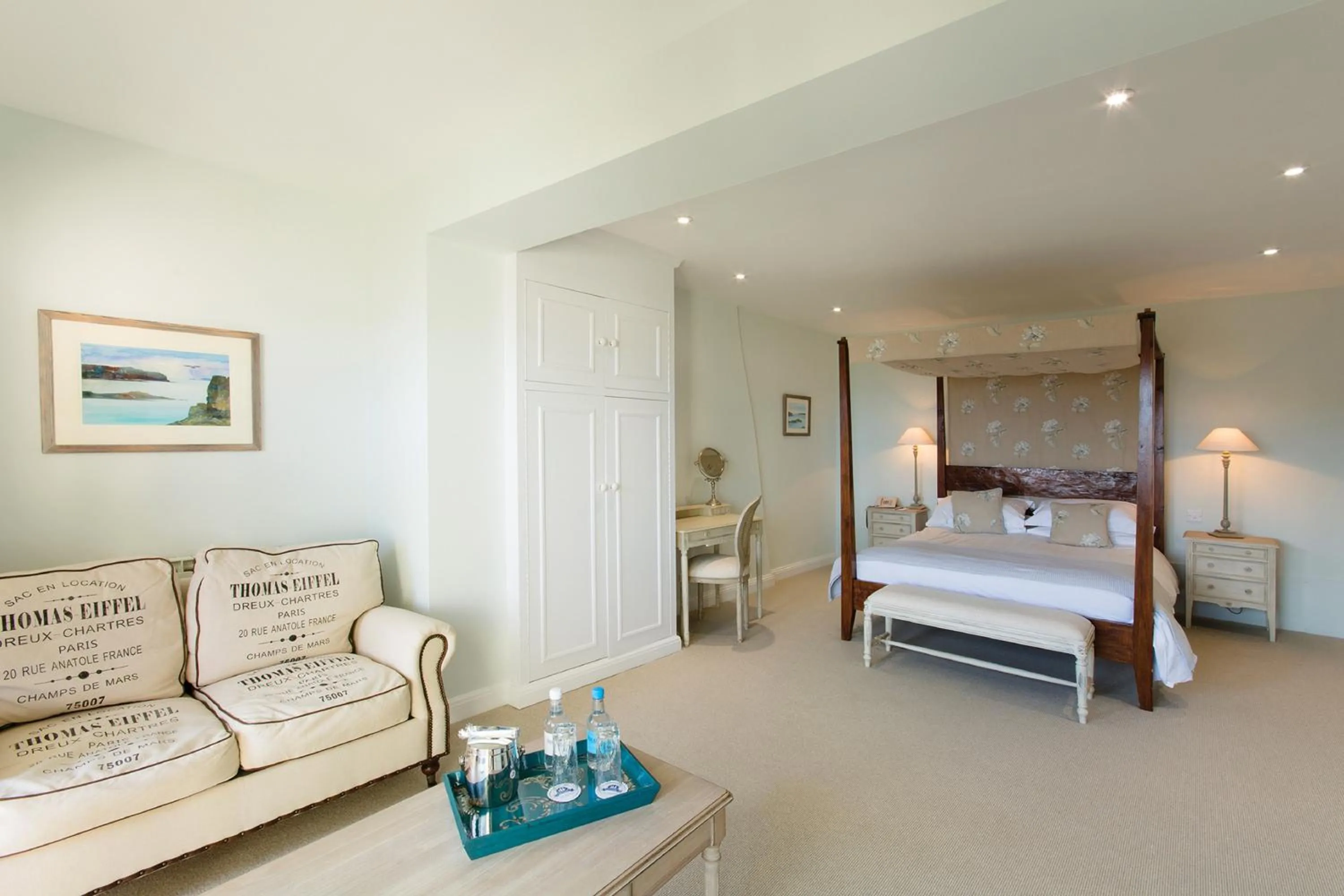 Bed in La Fregate Hotel