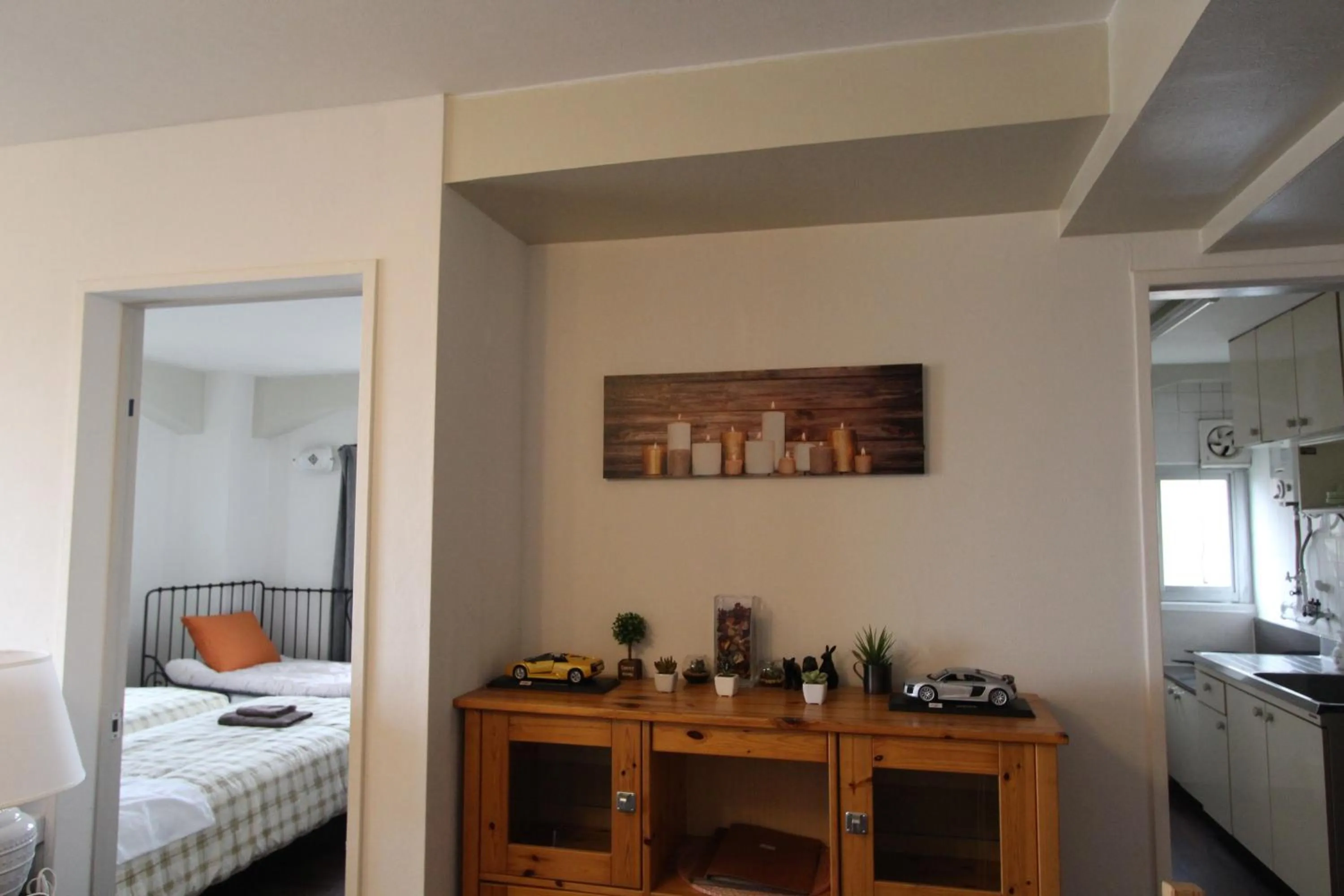 Kitchen or kitchenette, Bed in Sea View Court Kobe