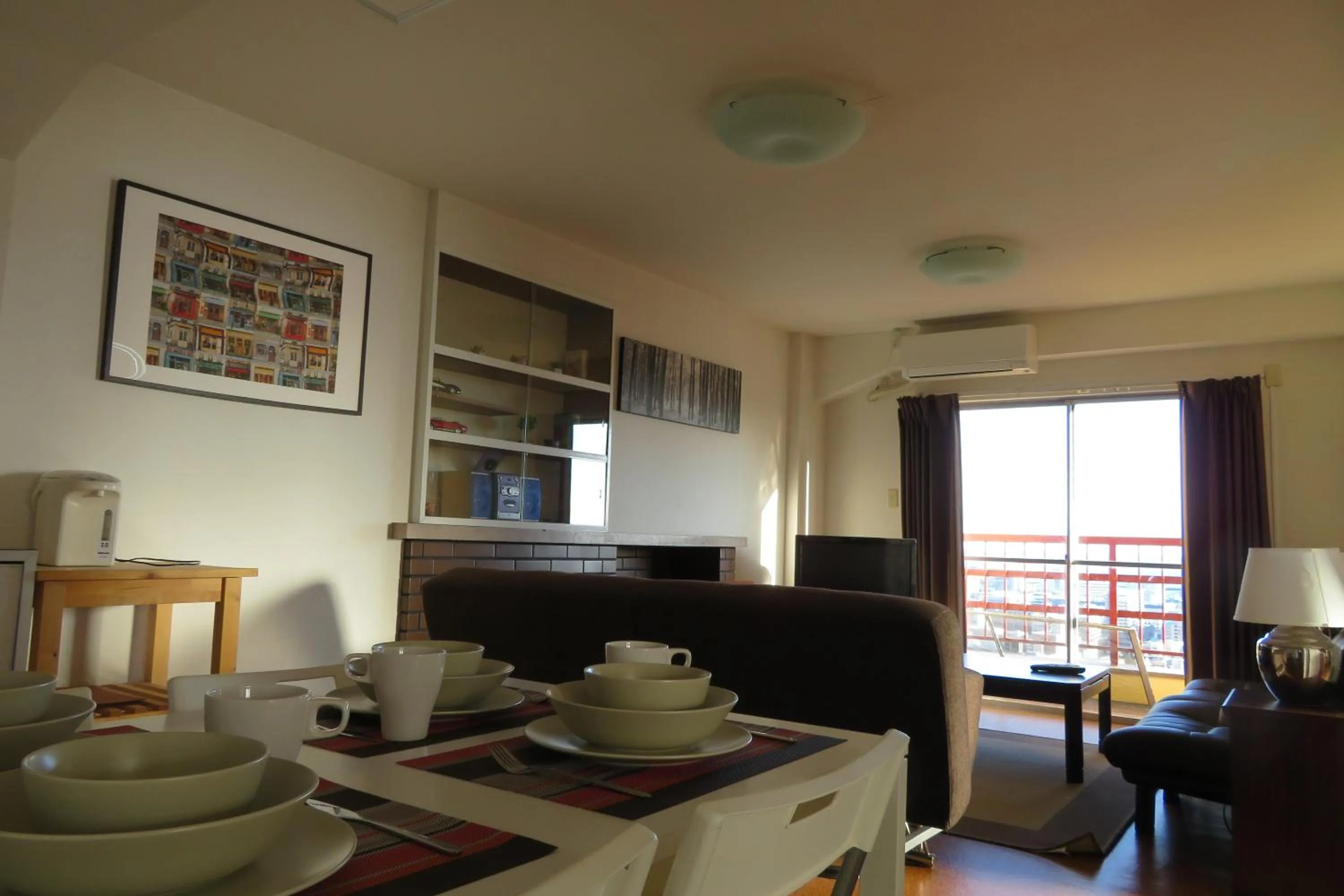 Dining area in Sea View Court Kobe