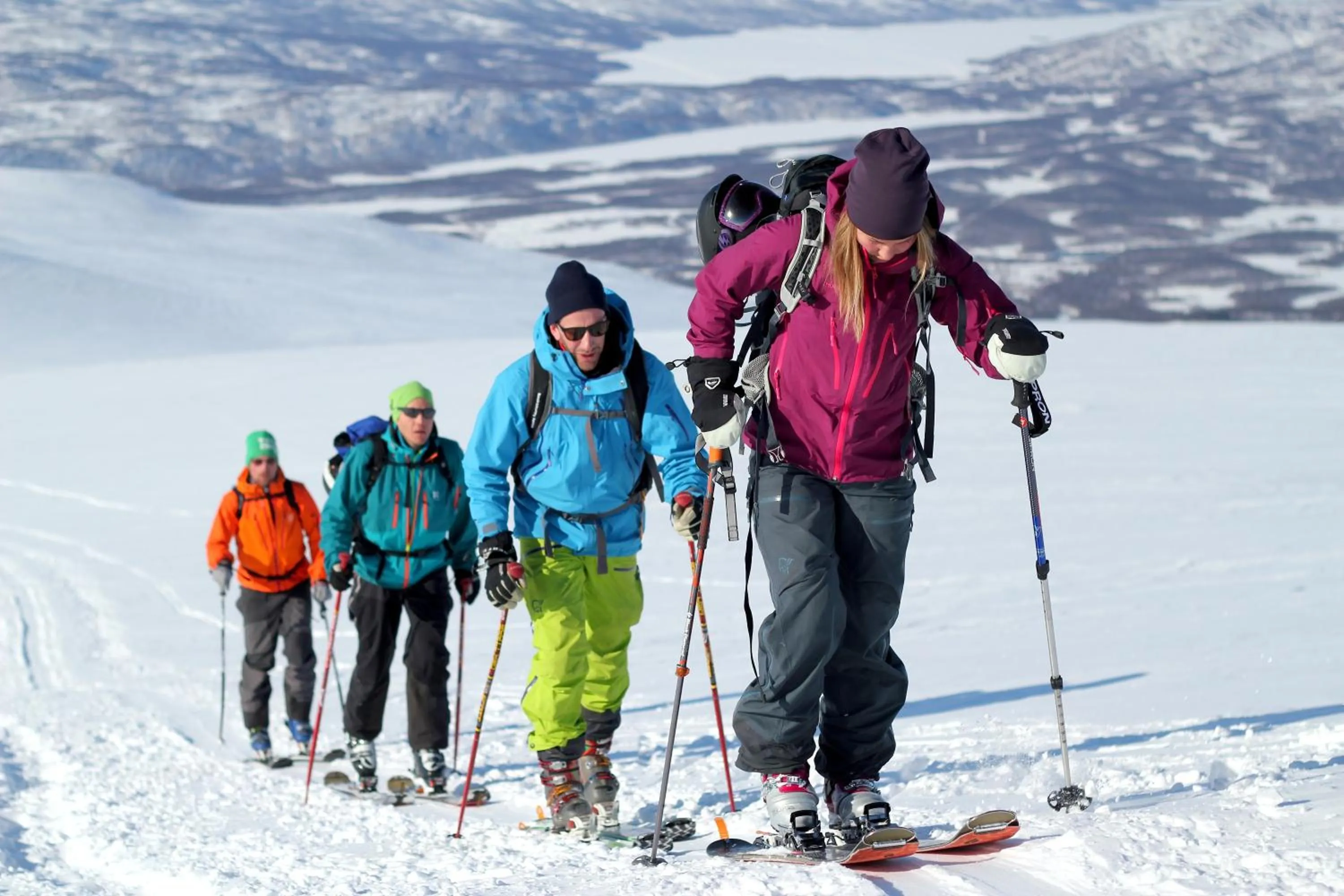 Skiing in Hemavans Fjällcenter