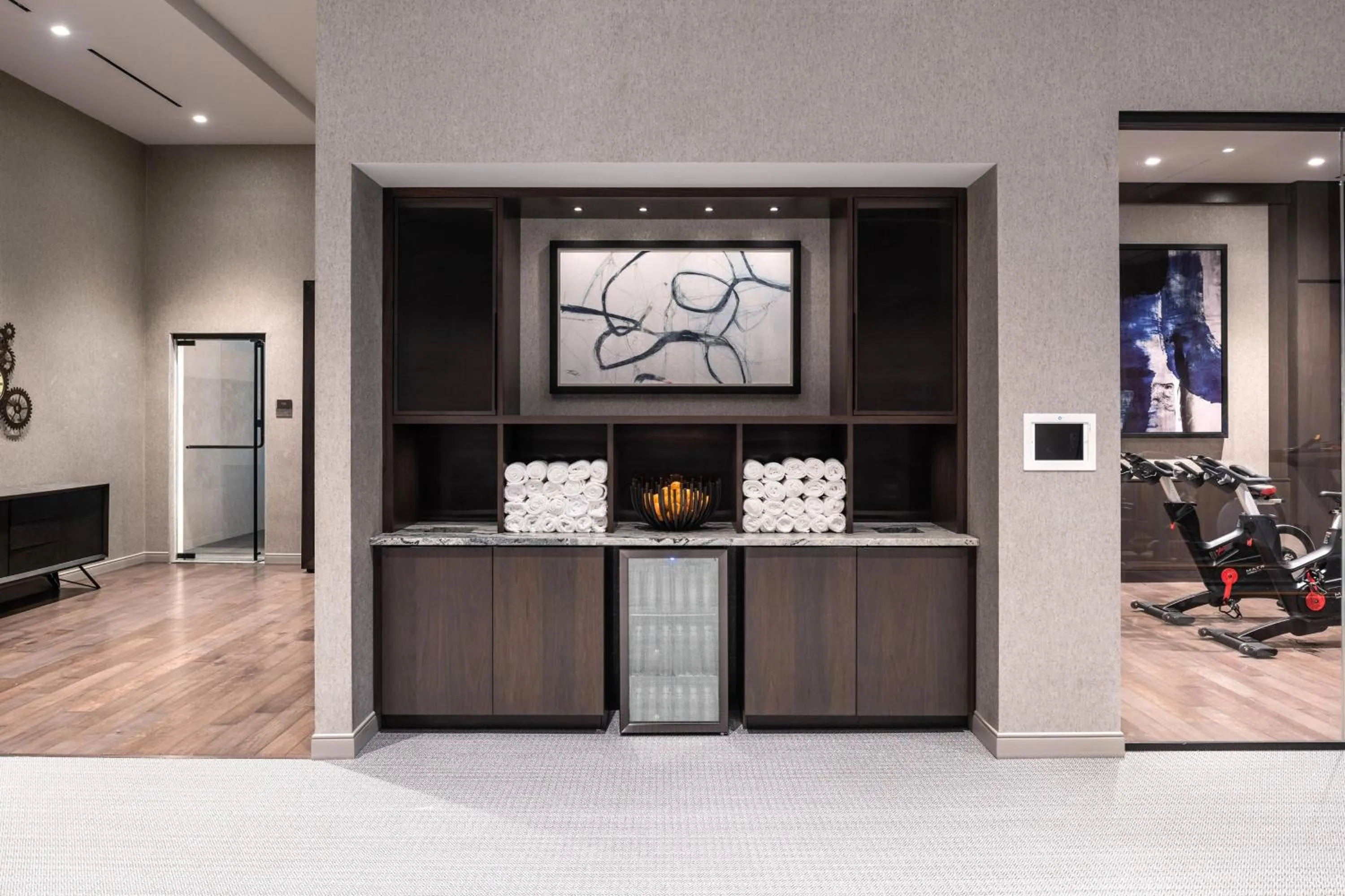 Fitness centre/facilities in The Row Hotel at Assembly Row, Autograph Collection