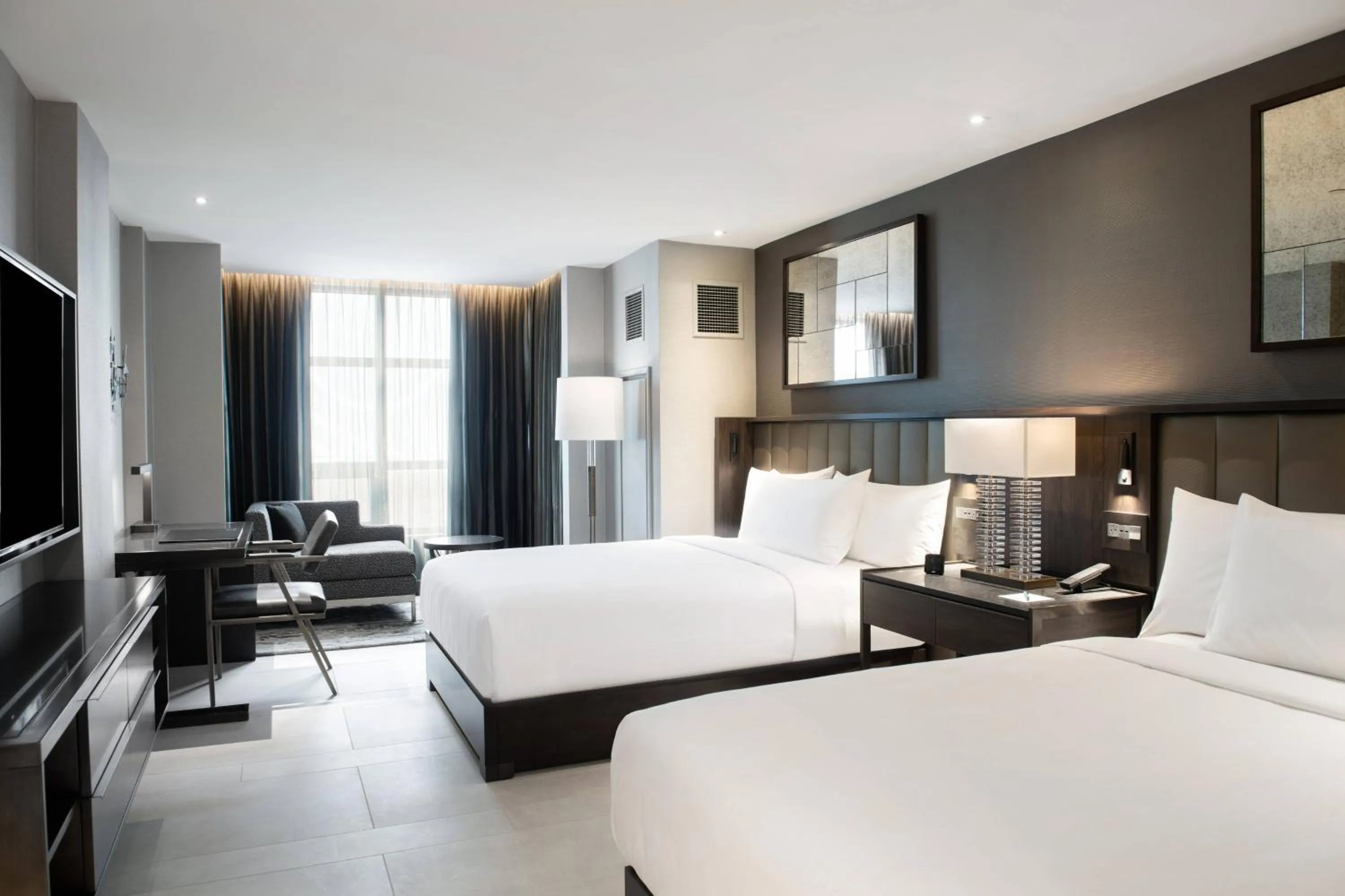 Photo of the whole room, Bed in The Row Hotel at Assembly Row, Autograph Collection