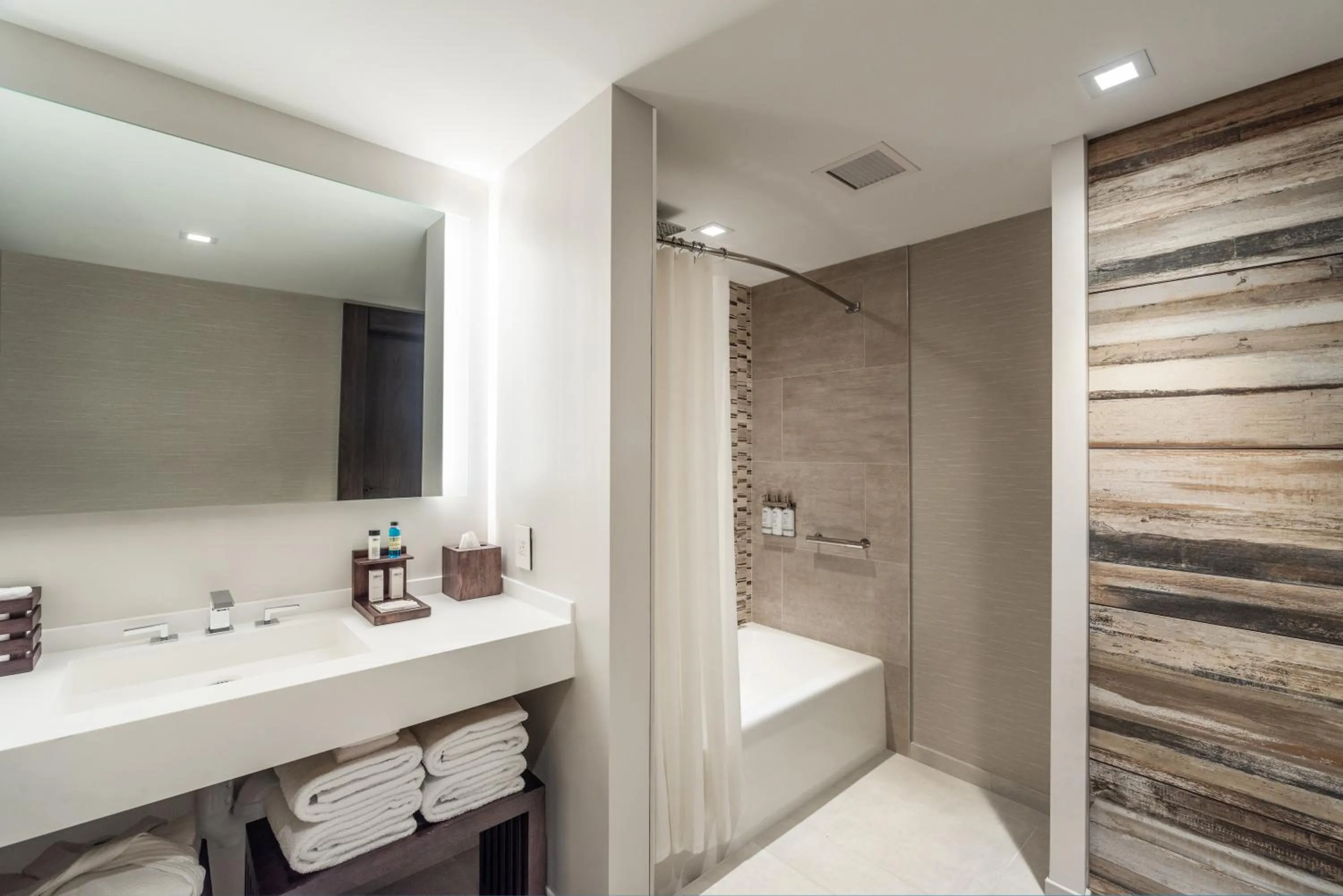 Bathroom in The Row Hotel at Assembly Row, Autograph Collection