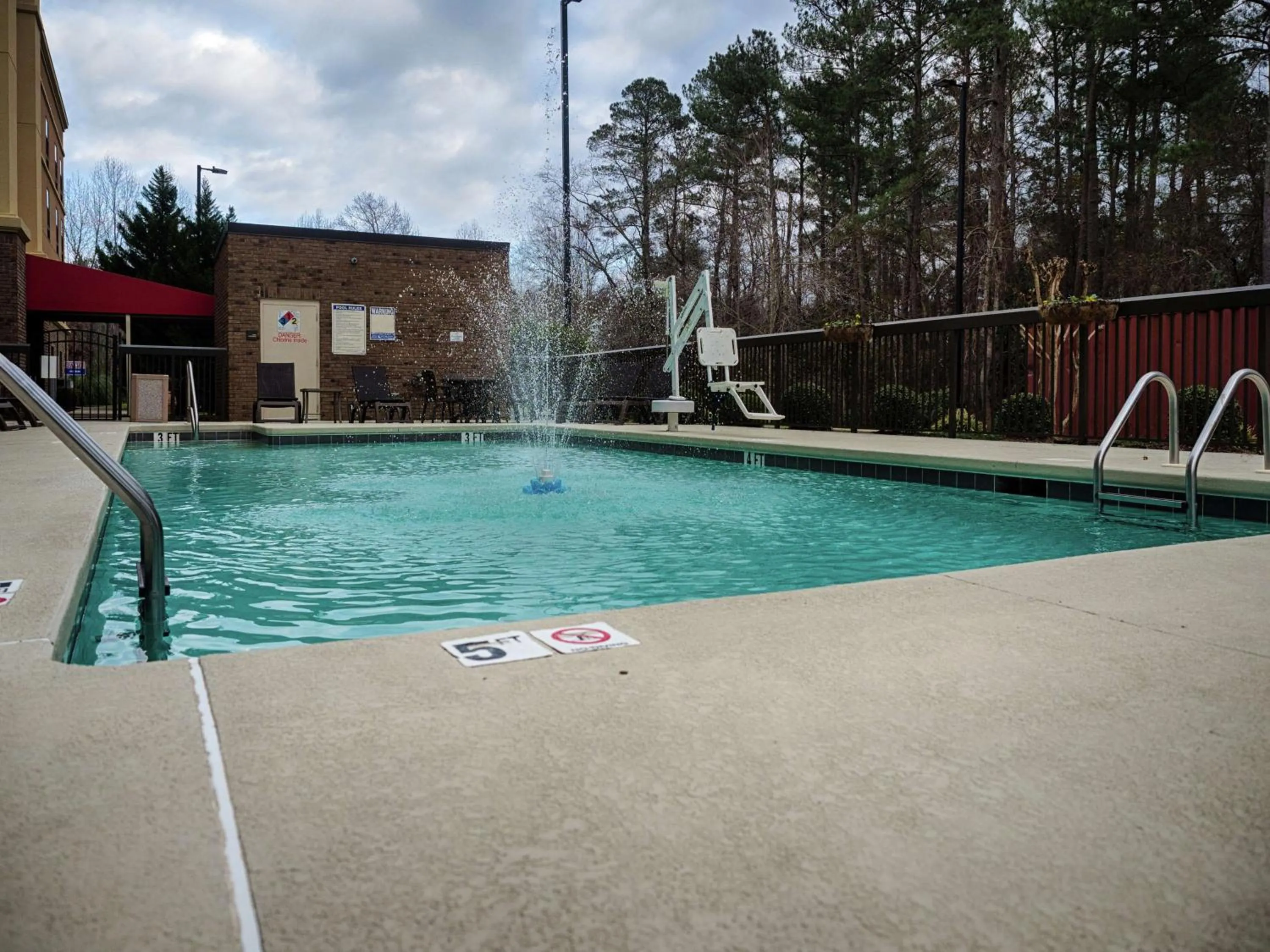 Pool view in Hampton Inn Spring Lake Fayetteville
