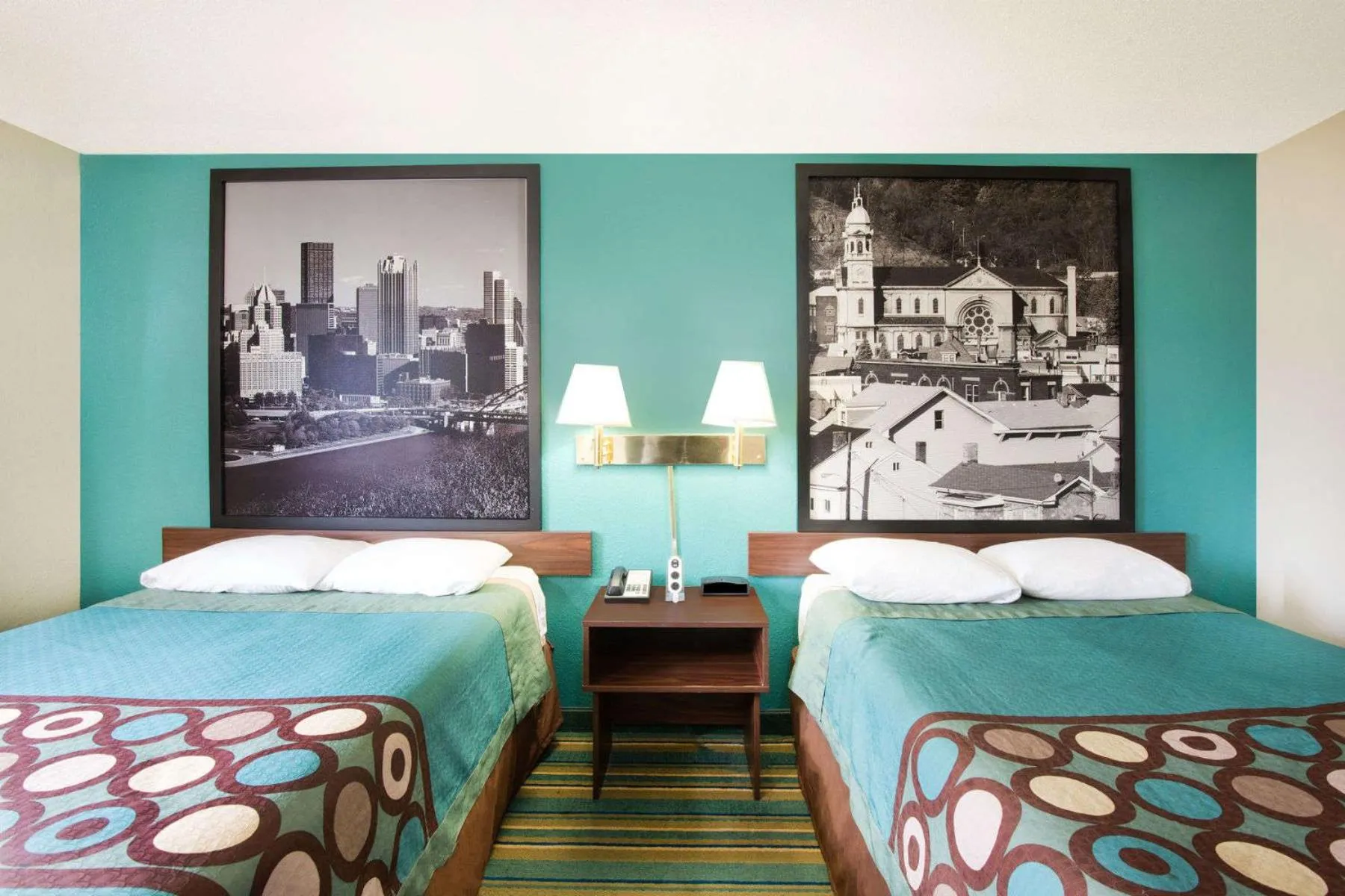 Bed in Super 8 by Wyndham Pittsburgh PA Airport-University Area