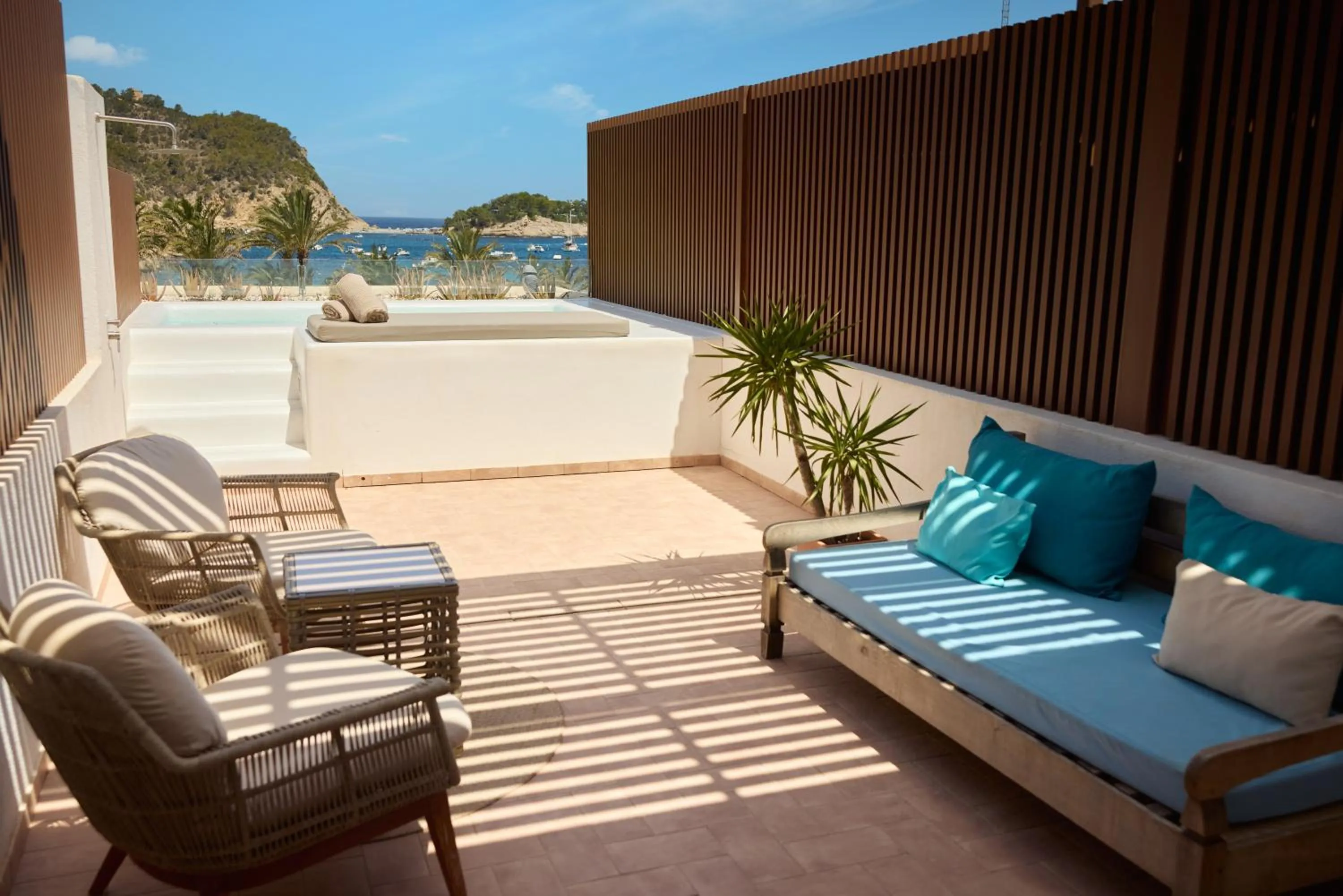 The Club Junior King Suite with Sea View in The Club Cala San Miguel Hotel Ibiza, Curio Collection by Hilton, Adults only