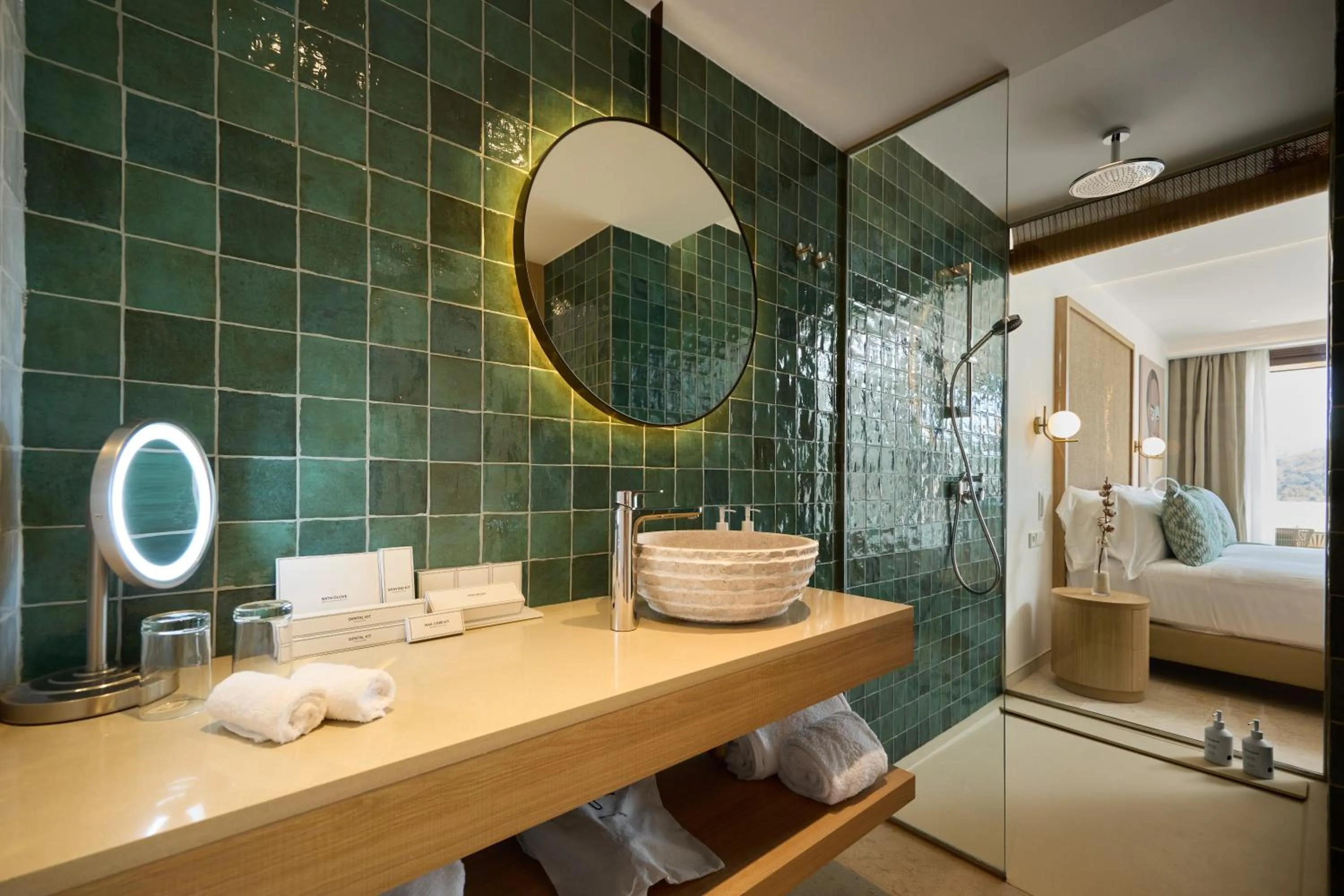 Bathroom, Bed in Cala San Miguel Ibiza Resort, Adults only, Curio Collection by Hilton
