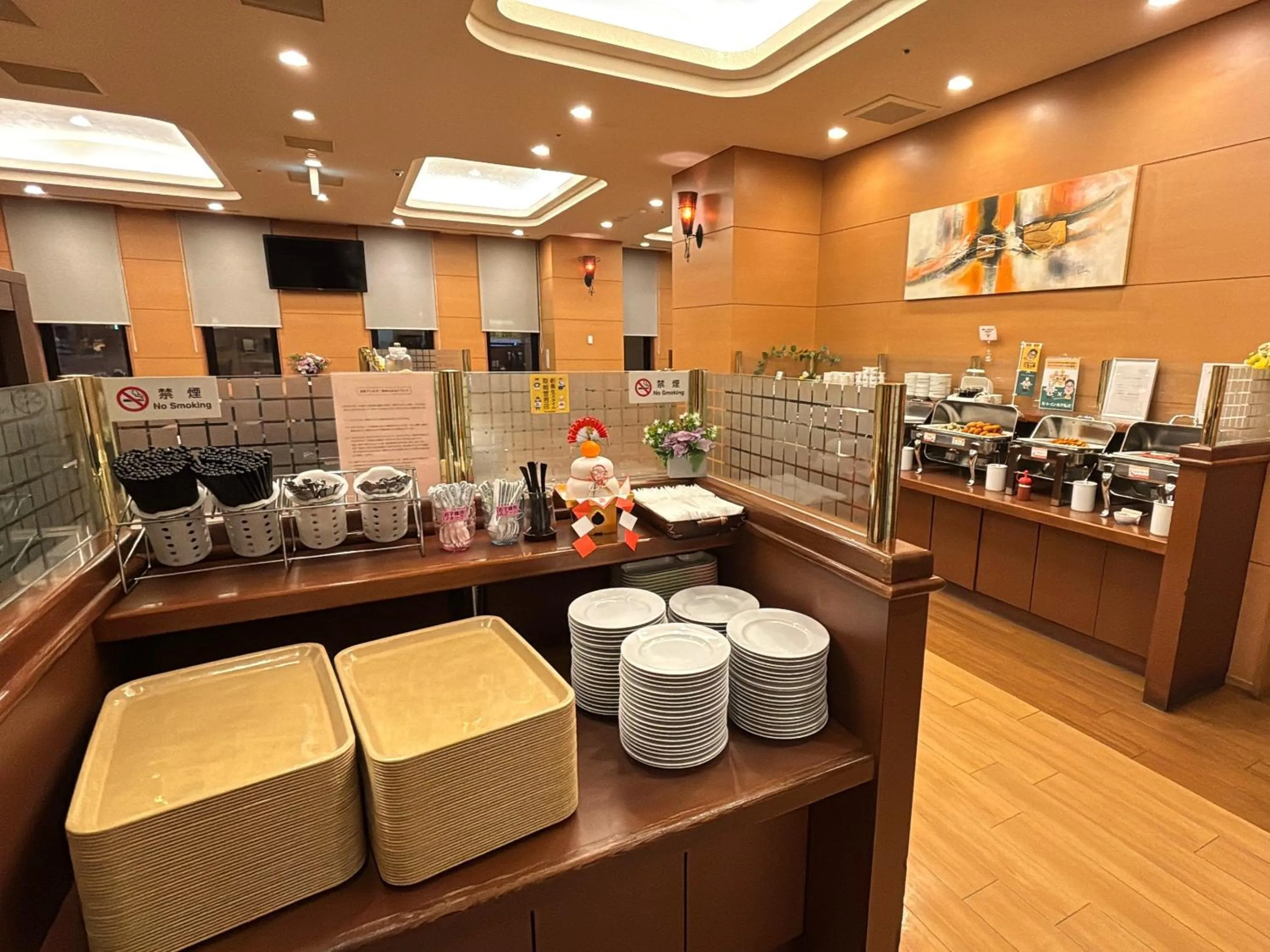 Buffet breakfast in Hotel Route-Inn Asahikawa Ekimae Ichijodori