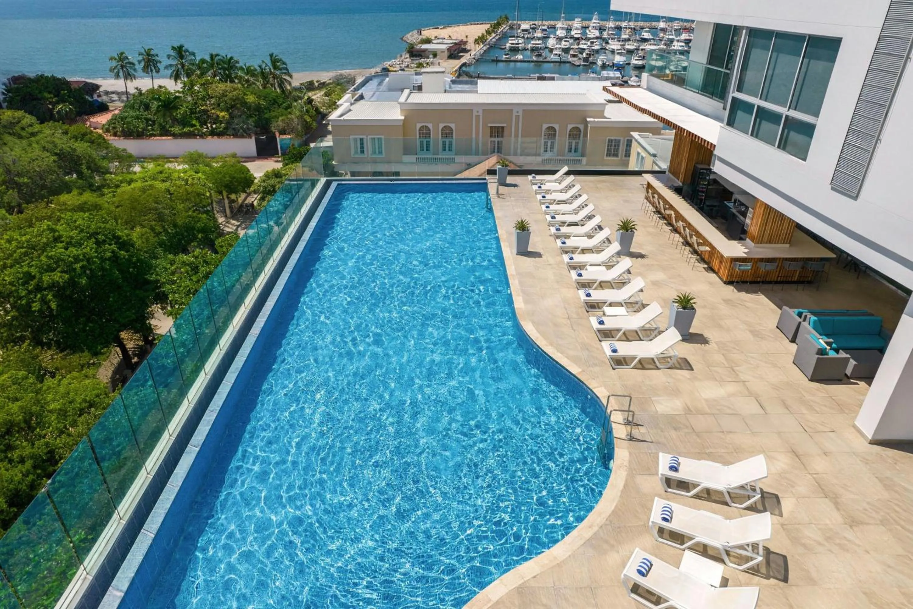 Swimming pool in AC Hotel By Marriott Santa Marta