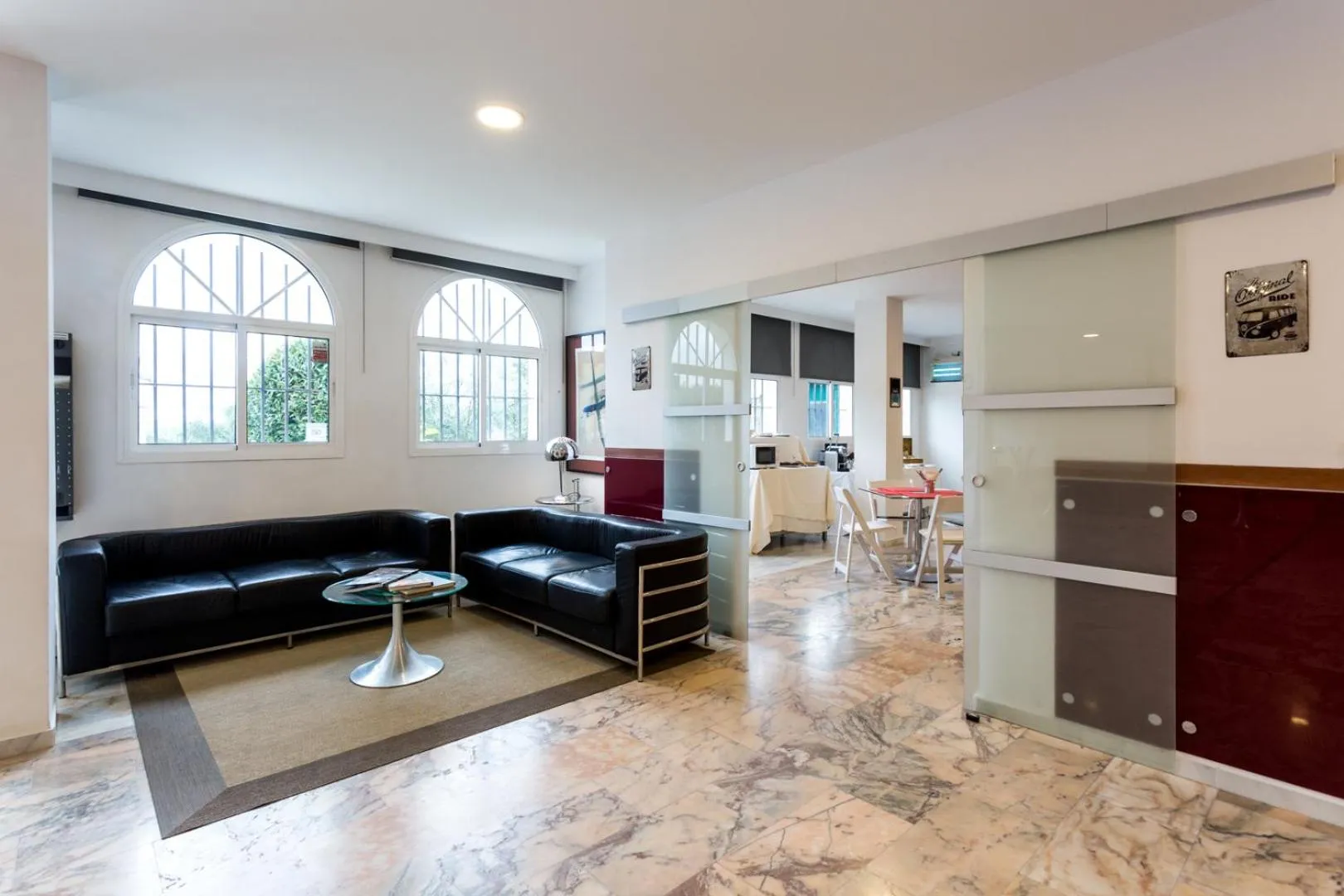 Seating area in Hotel Nómadas