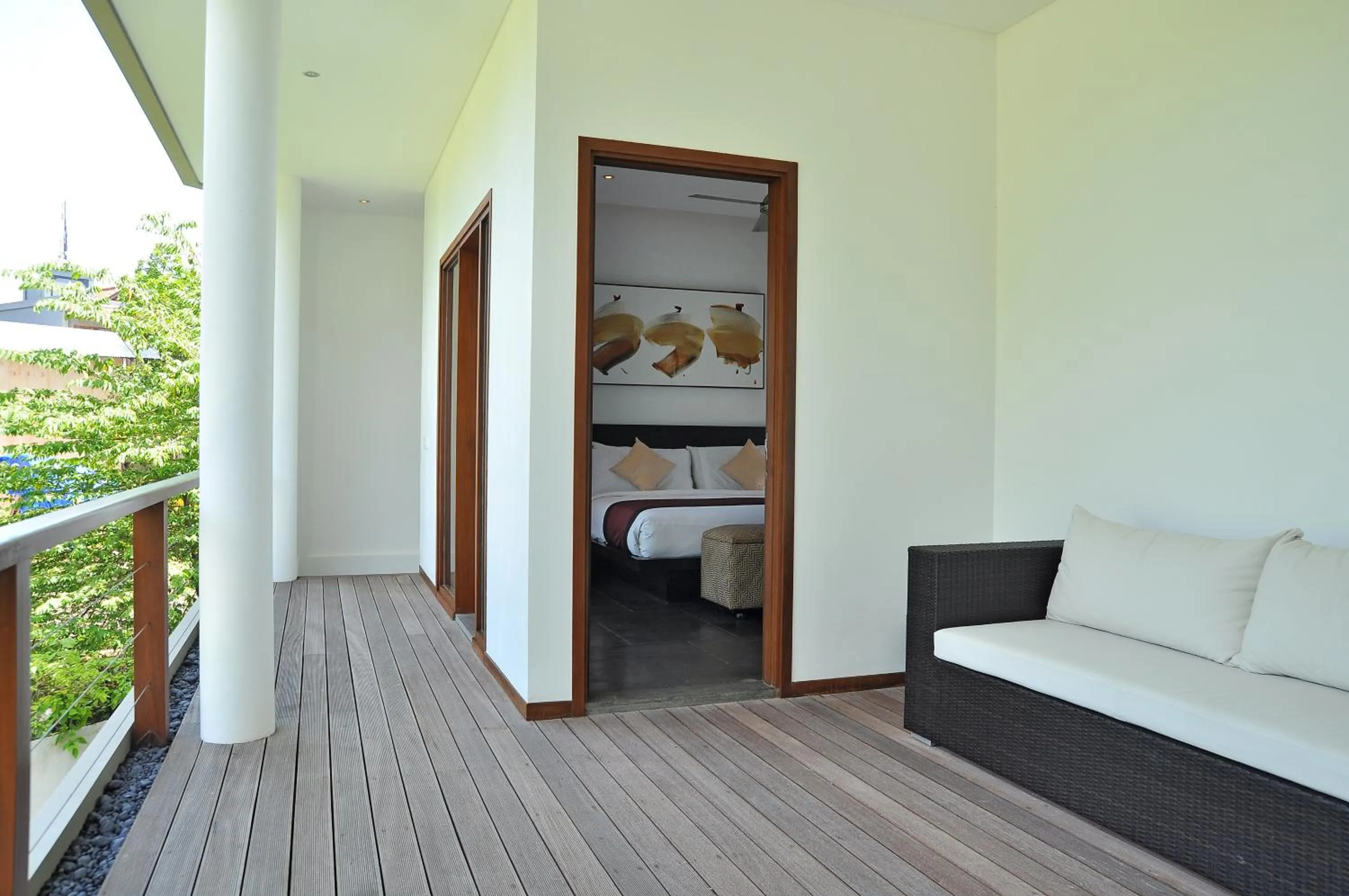 Balcony/Terrace, Bed in Villa La Sirena by Nagisa Bali