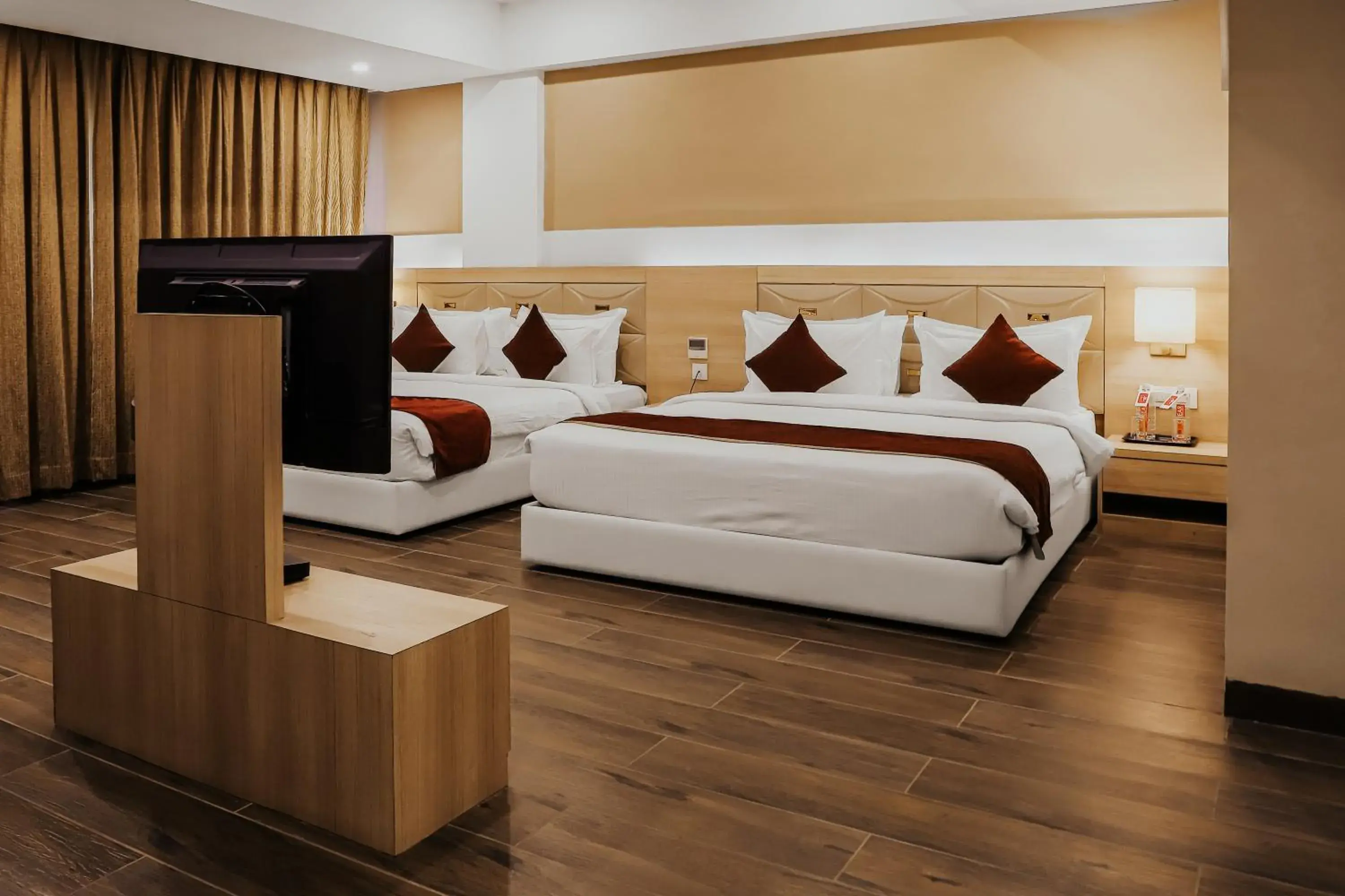 Bed in Regenta Central Somnath, Bhalpara Bed in Regenta Central Somnath, Bhalpara